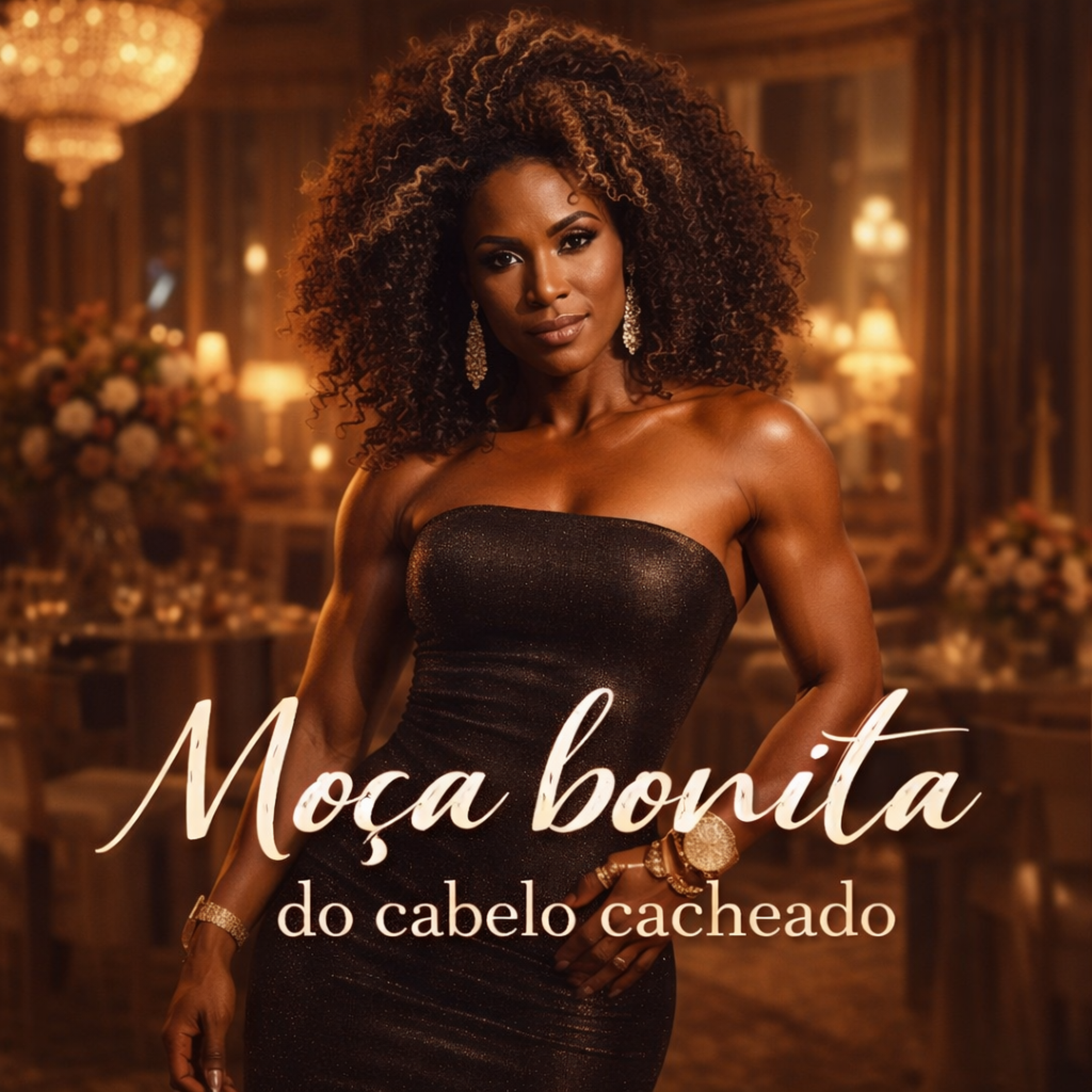 Moça bonita do cabelo cacheado artwork