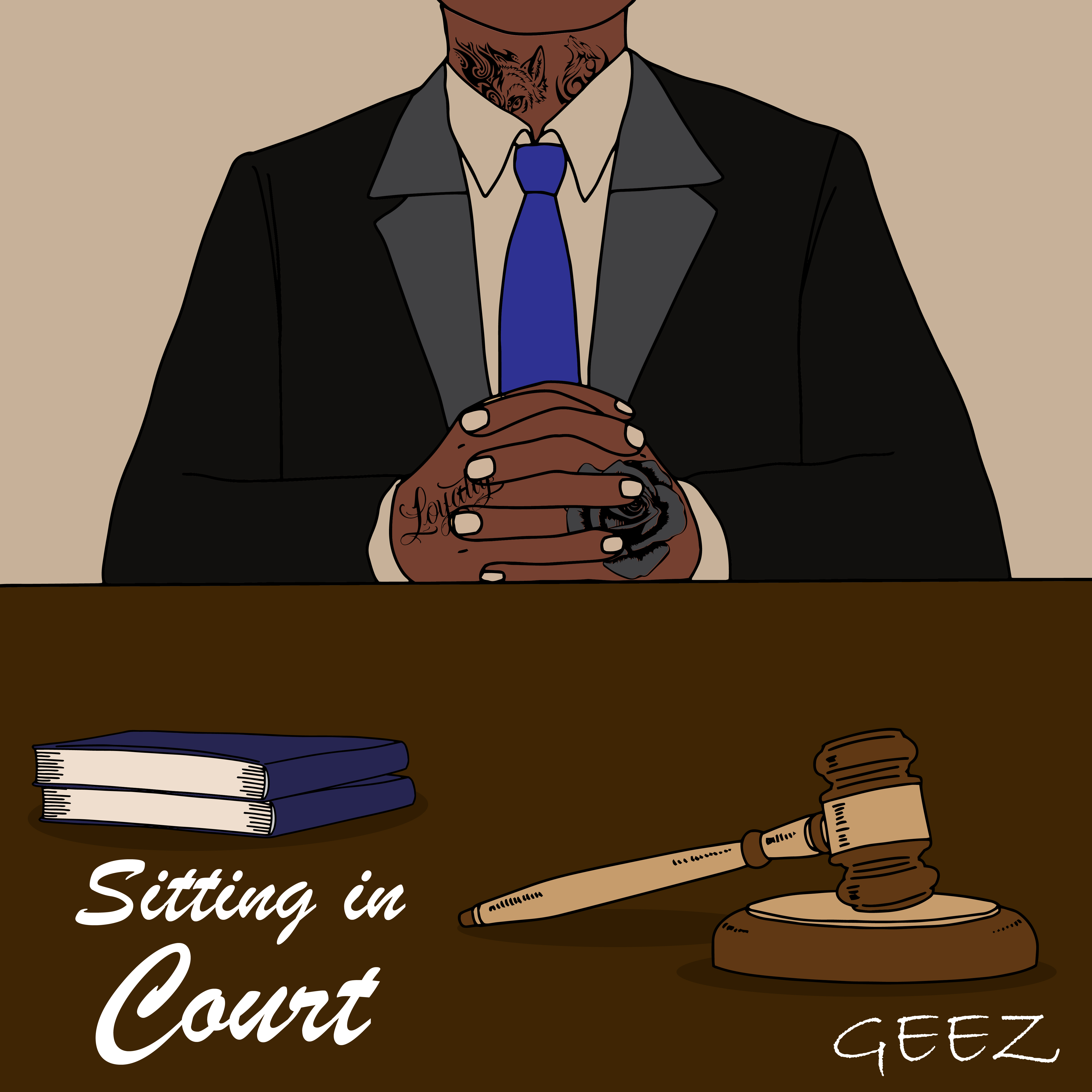 Sitting In Court artwork