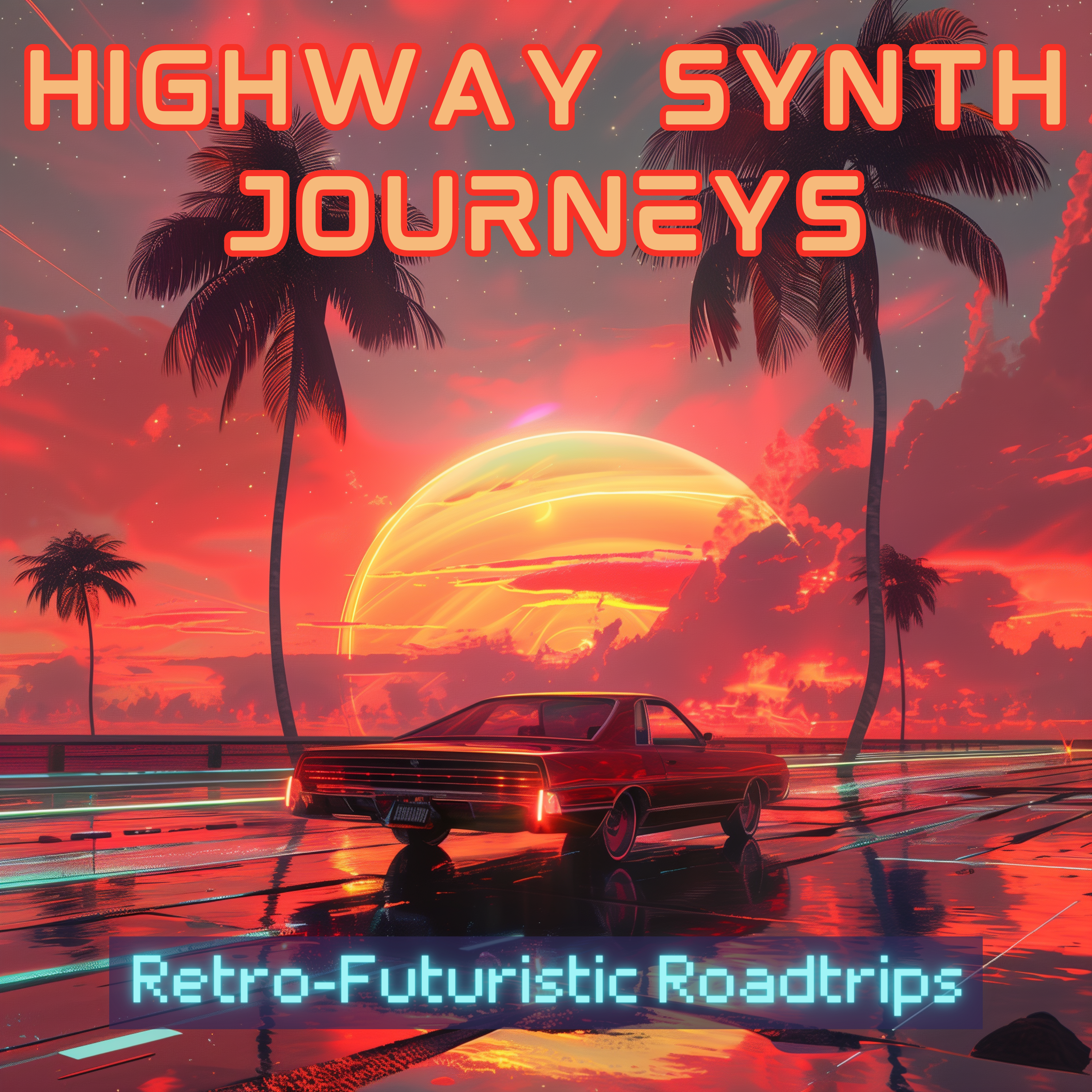 Highway Synth Journeys: Retro-Futuristic Roadtrips artwork