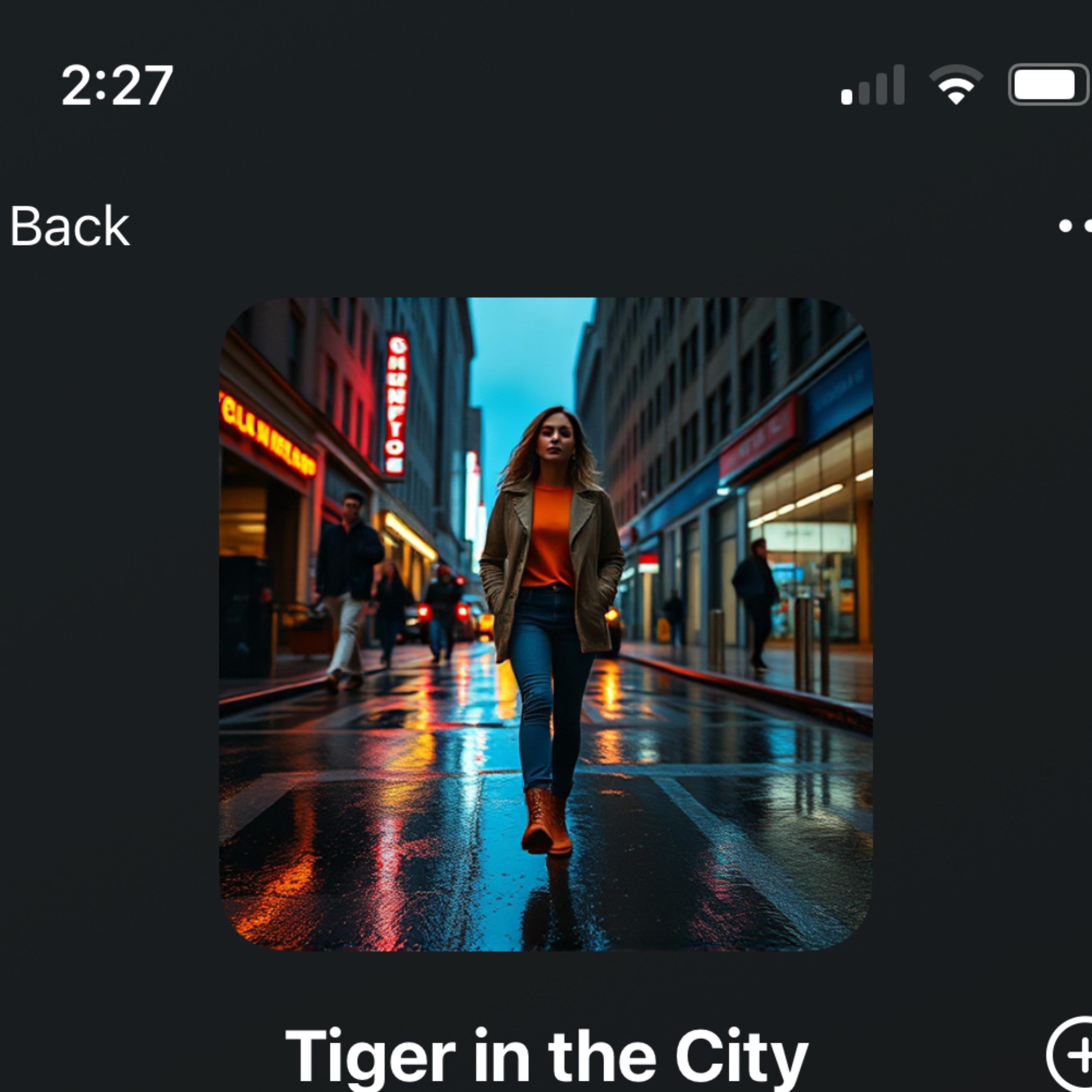 Tiger In The City artwork