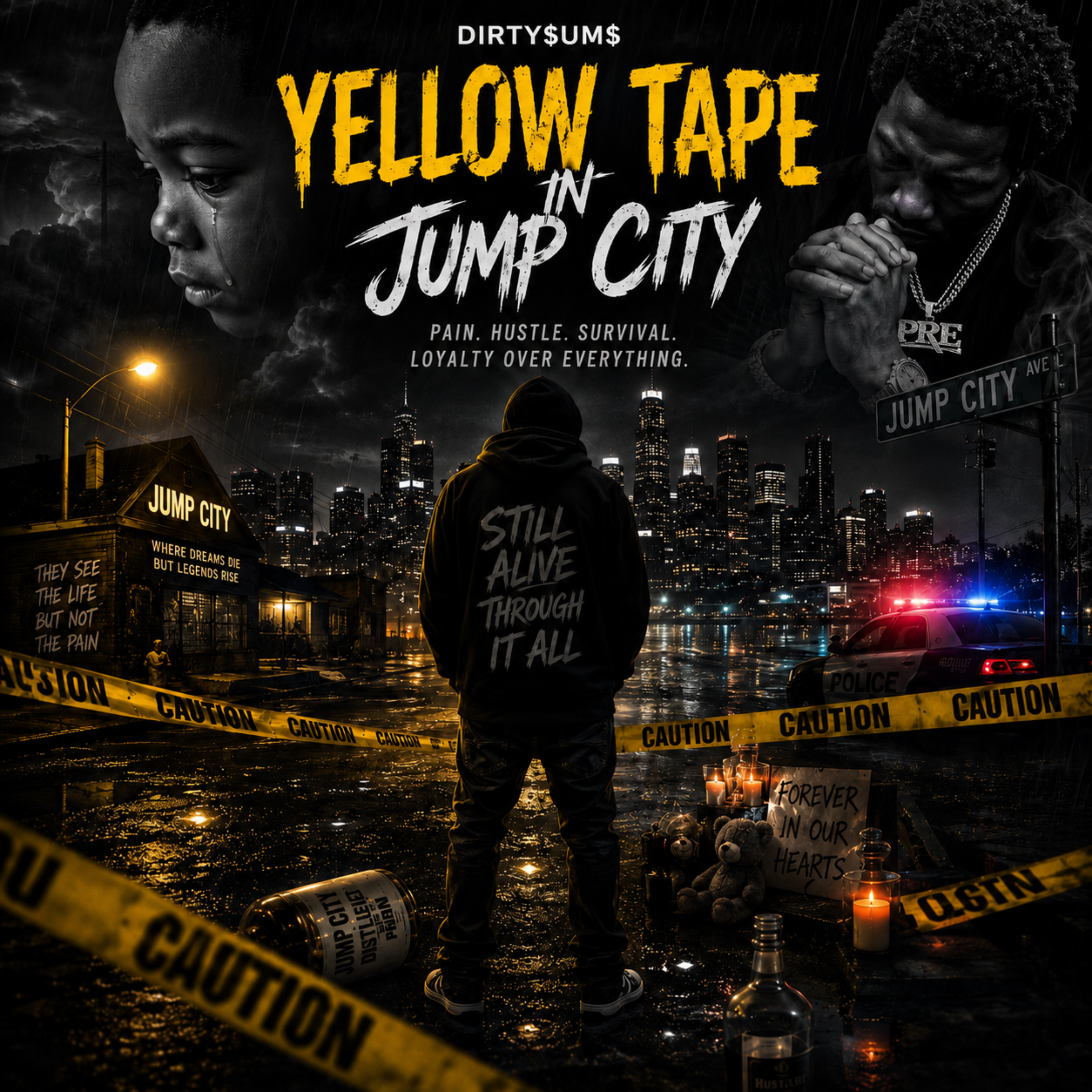 Yellow-tape-the-rain. by Dirtysums cover art