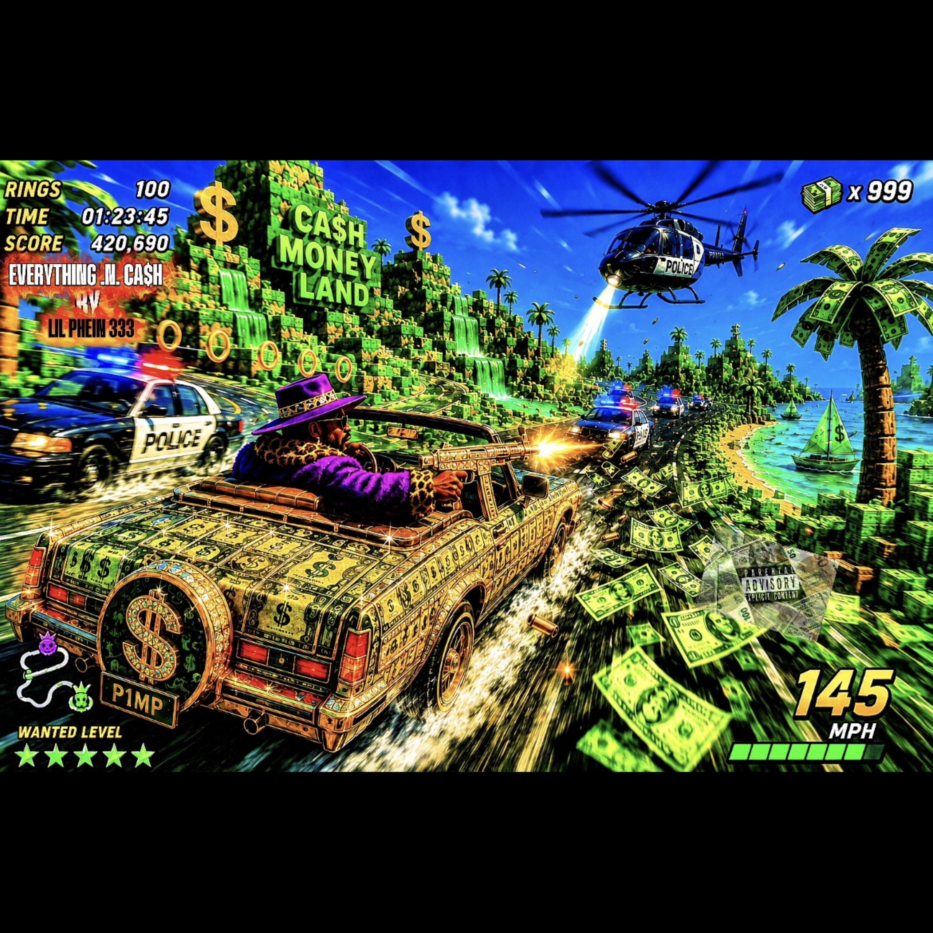 Everything N Ca$h by Lil Phein 333 cover art