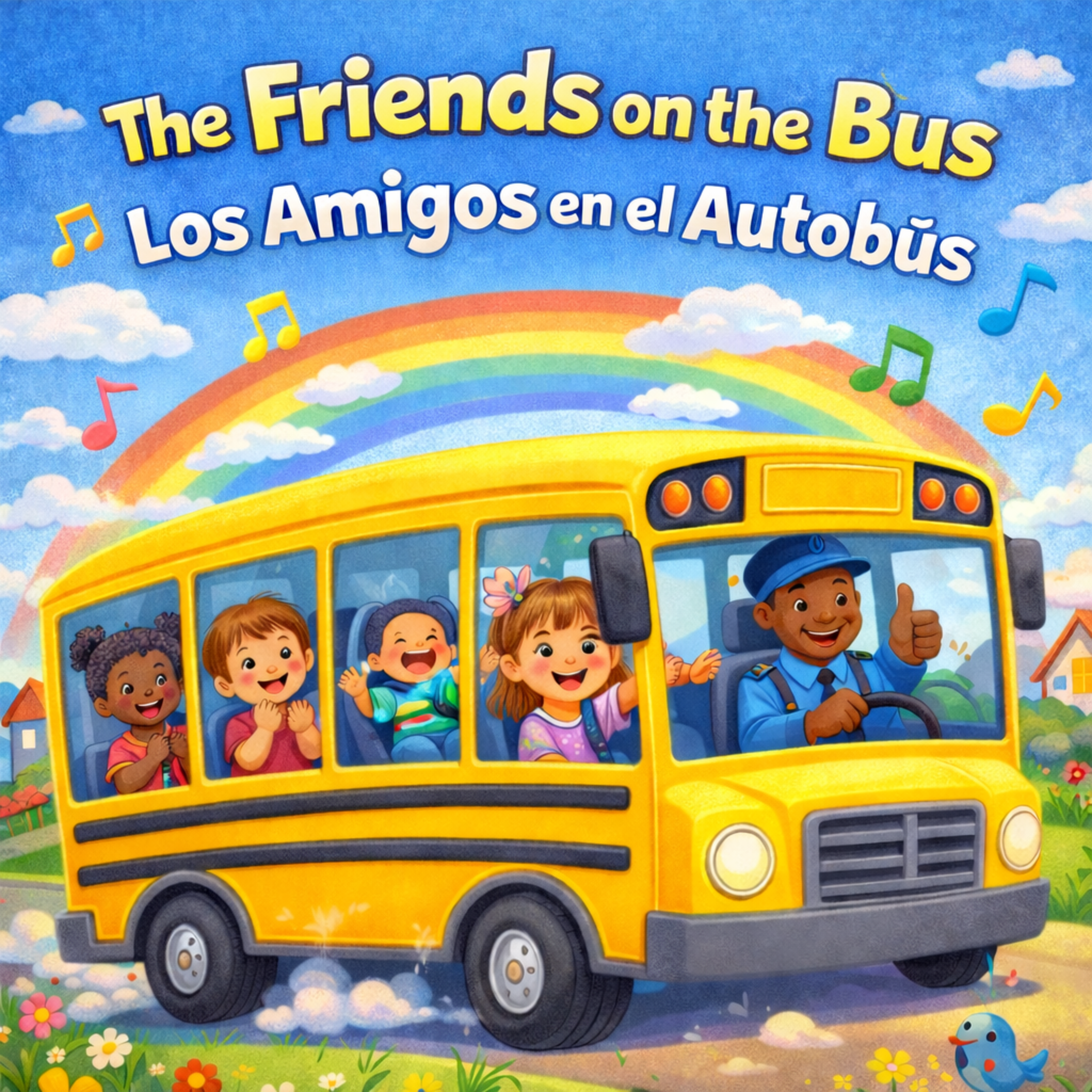 The Friends On The Bus/ Los Amigos En La Autobus (Bi-lingual) artwork