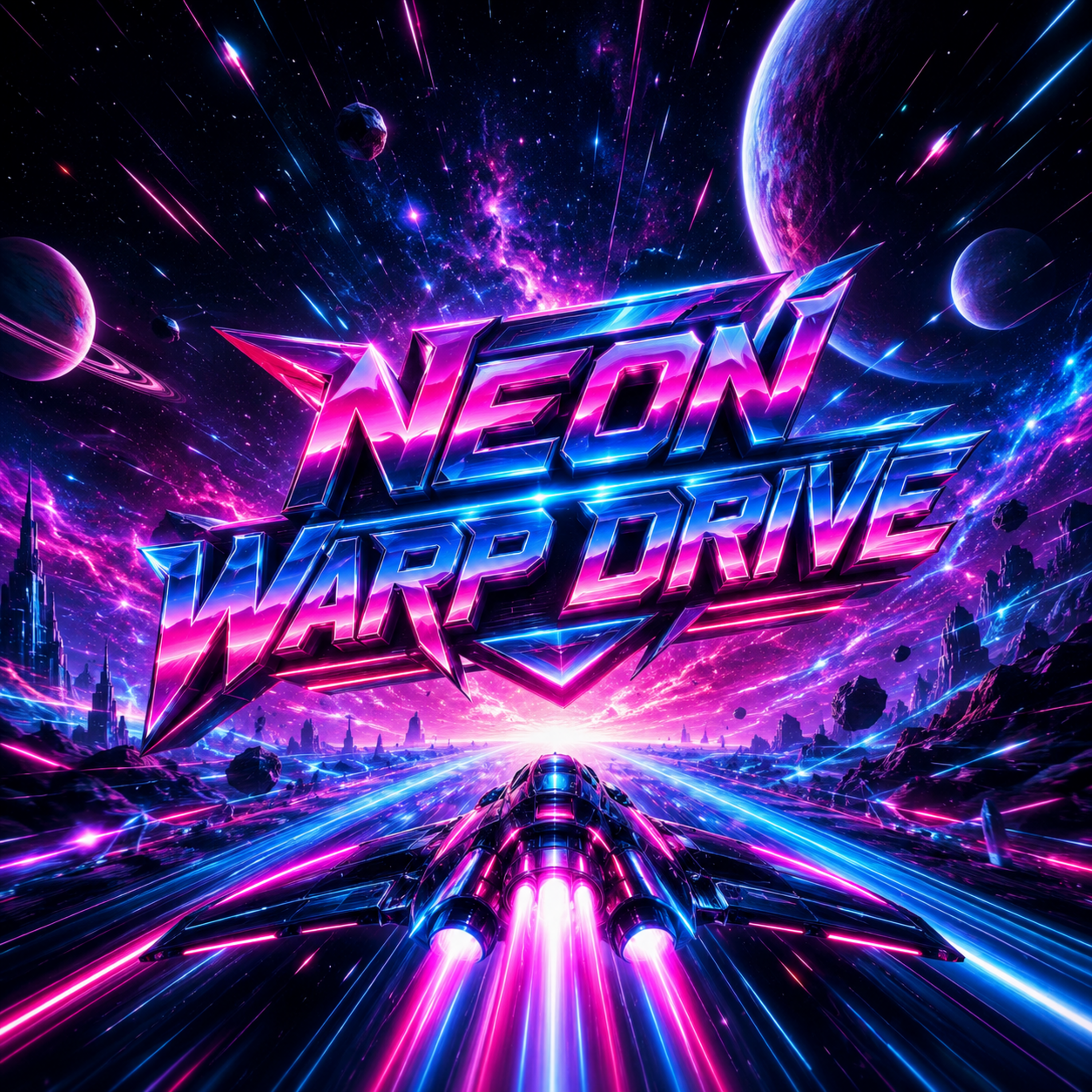 Neon Warp Drive by Roshan Wishwajith cover art
