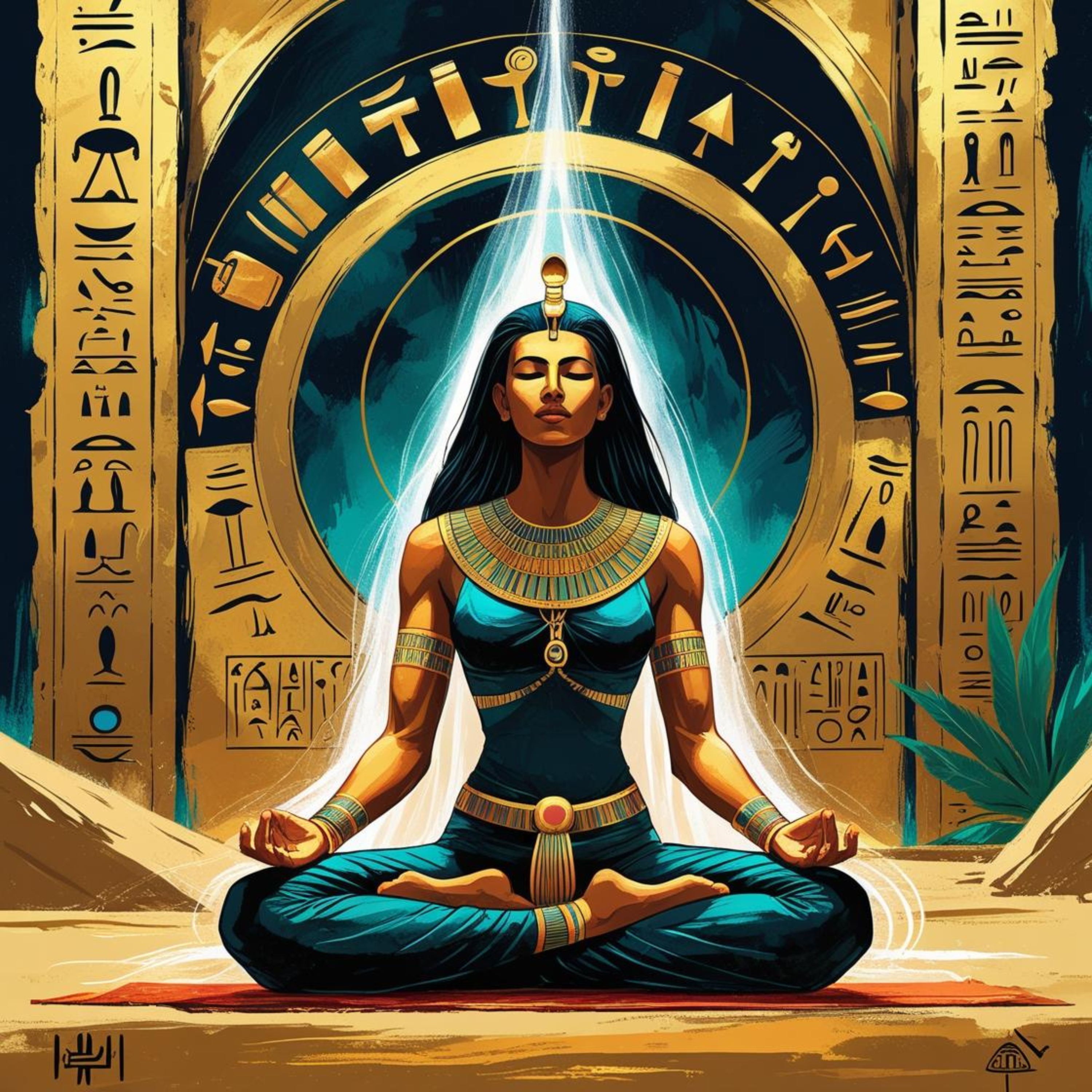 Mantras Sagrados da Espiritualidade Egípcia para Despertar o Poder da Alma e o Equilíbrio da Riqueza artwork