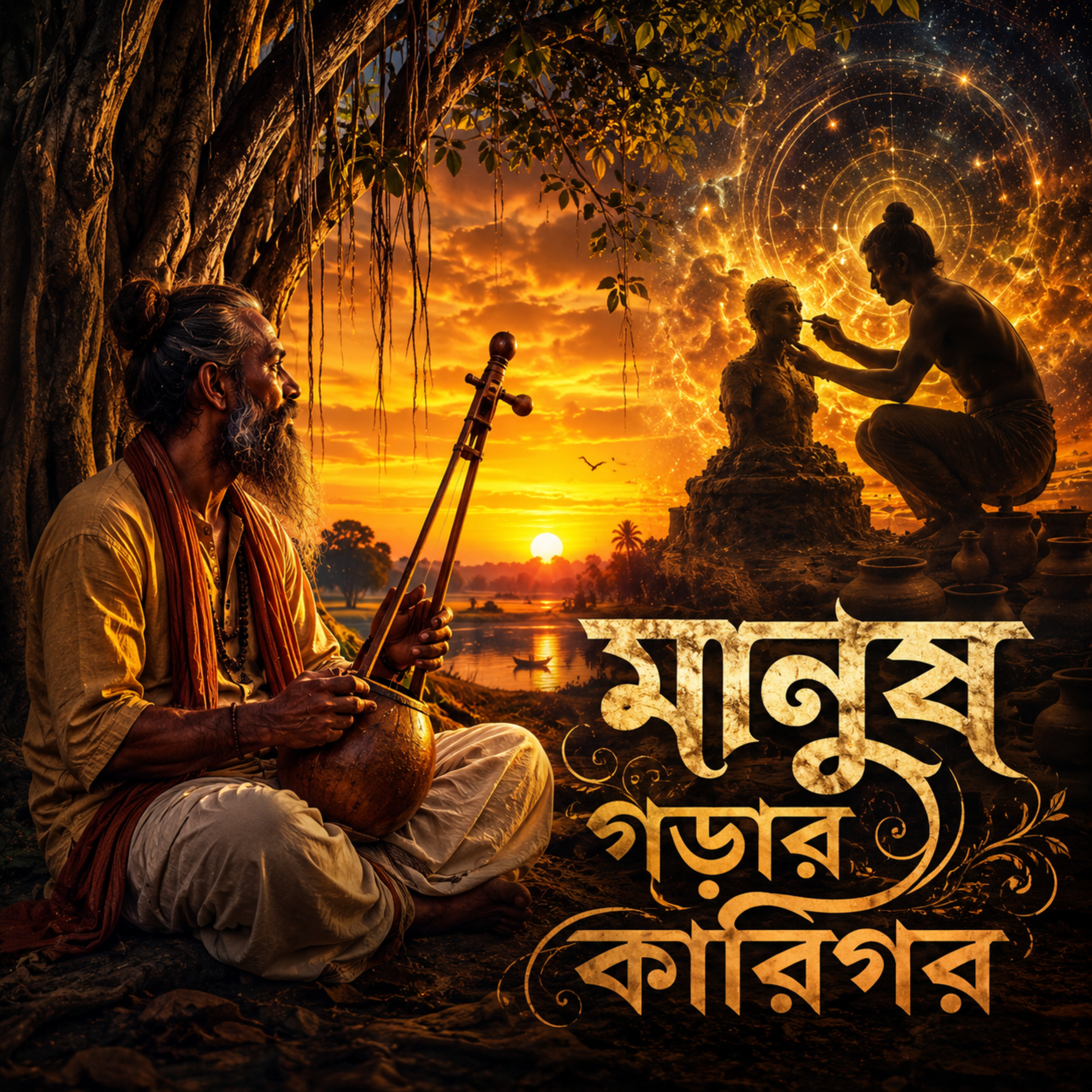 মানুষ গড়ার কারিগর (Bengali Folk Gan) by Rabiul Karim cover art