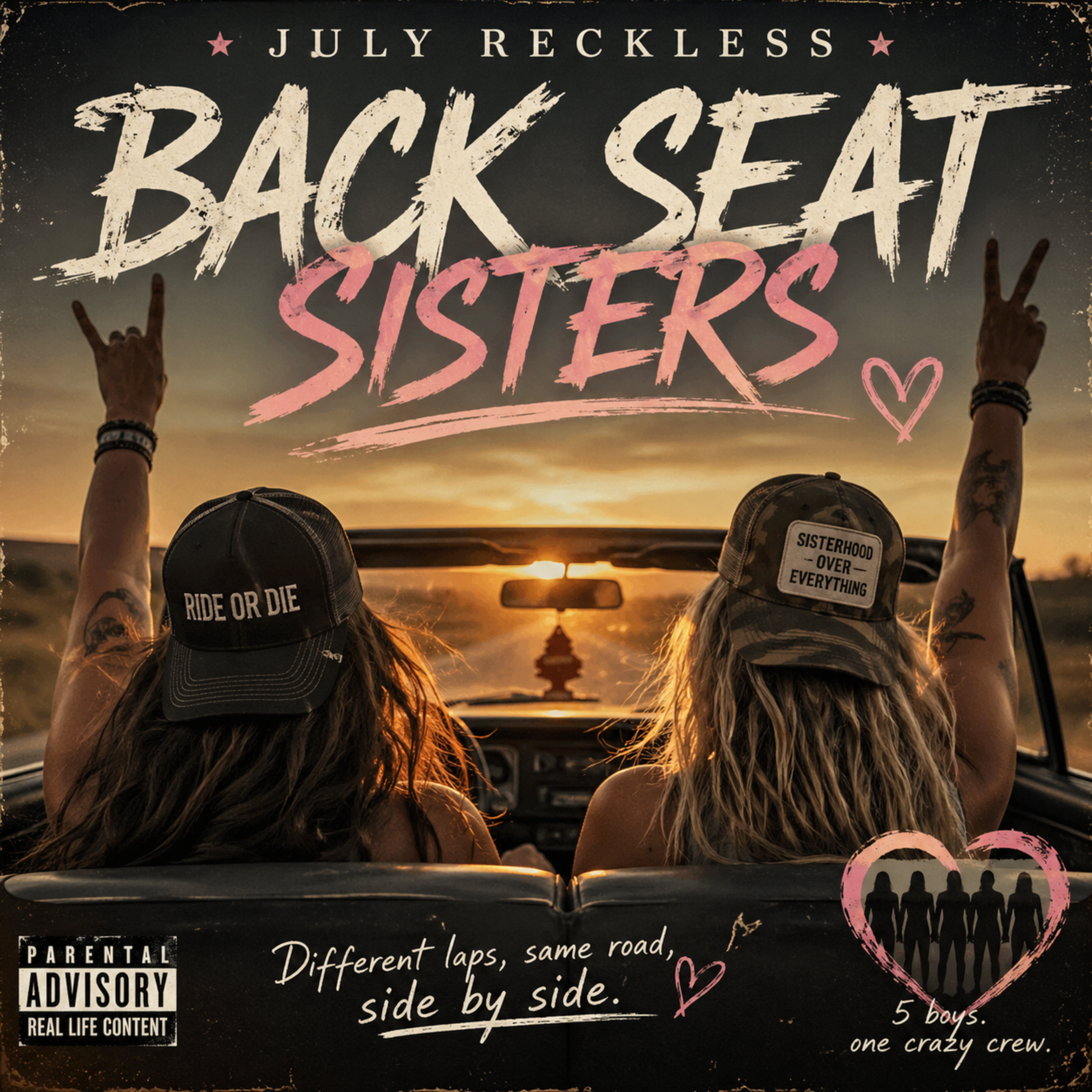 Back seat sisters artwork