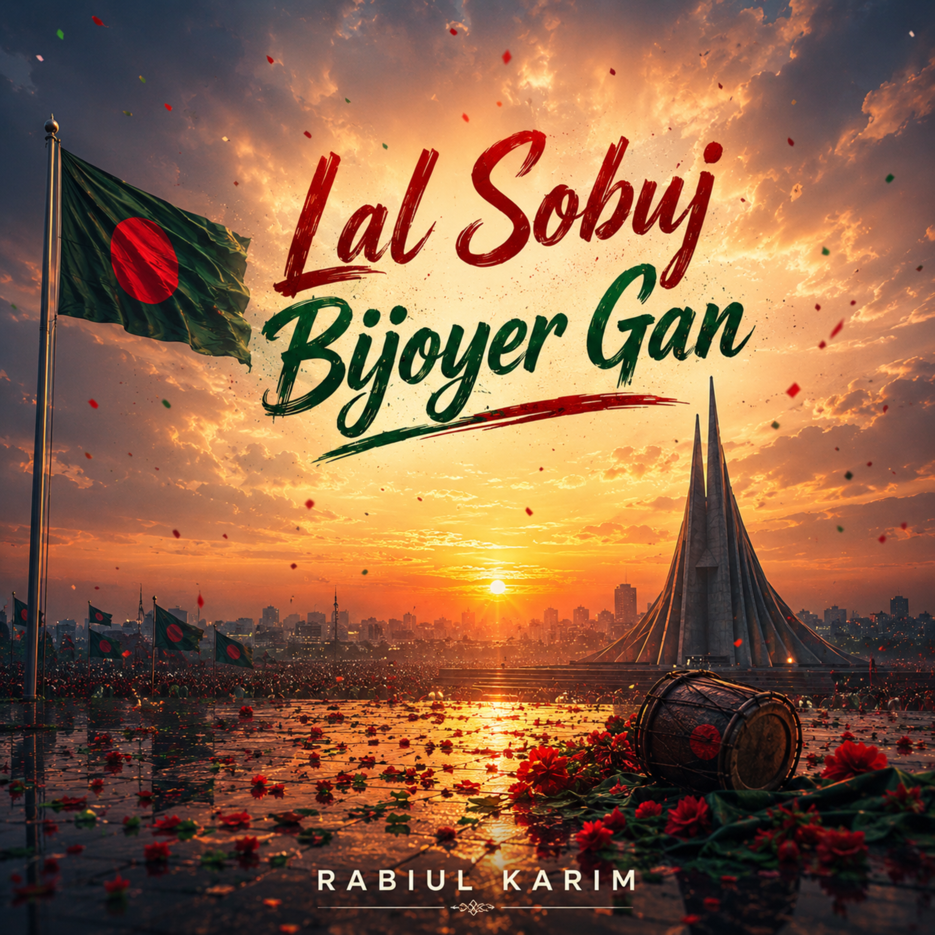 Lal Sobuj Bijoyer Gan by Rabiul Karim cover art