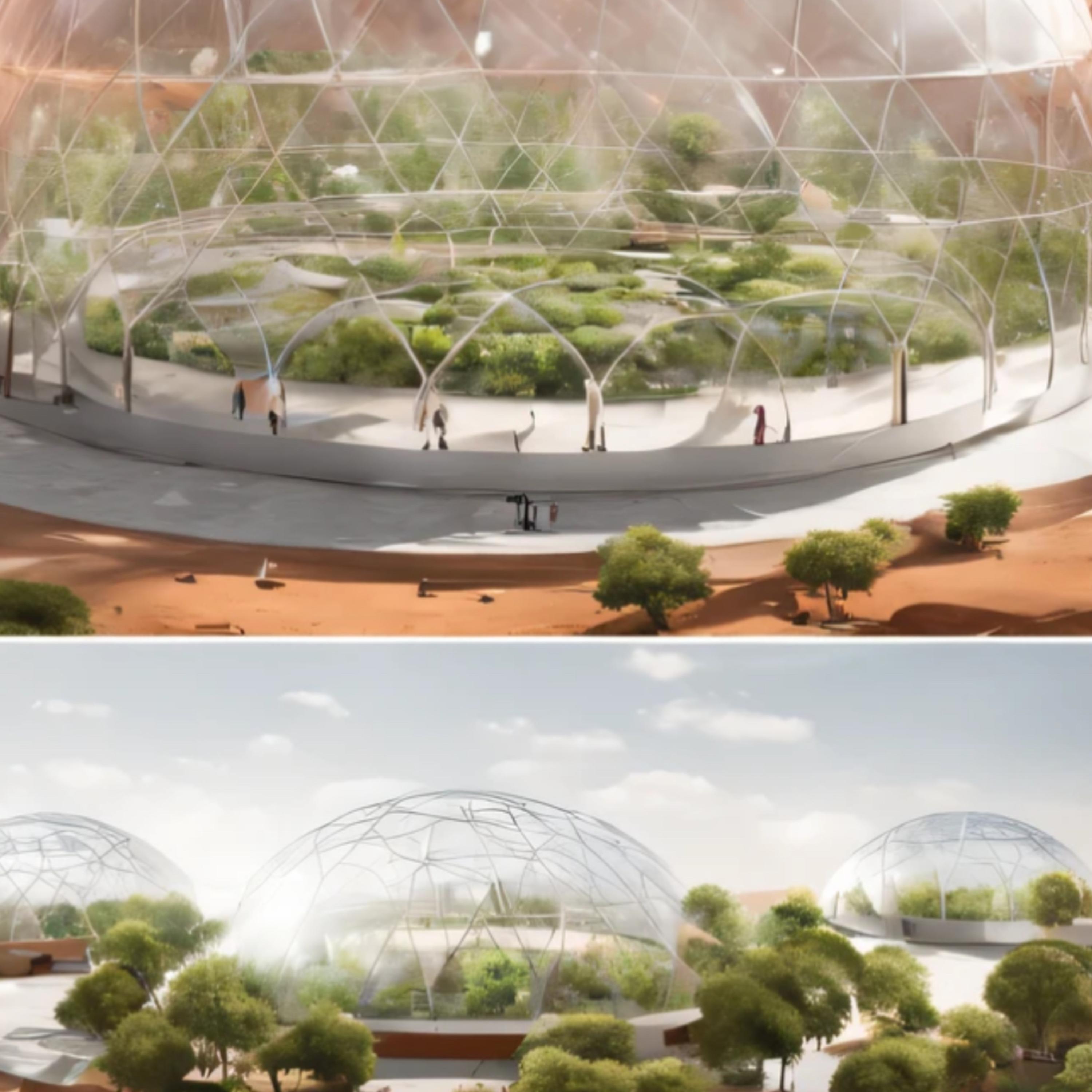 Surviving in a glass dome artwork