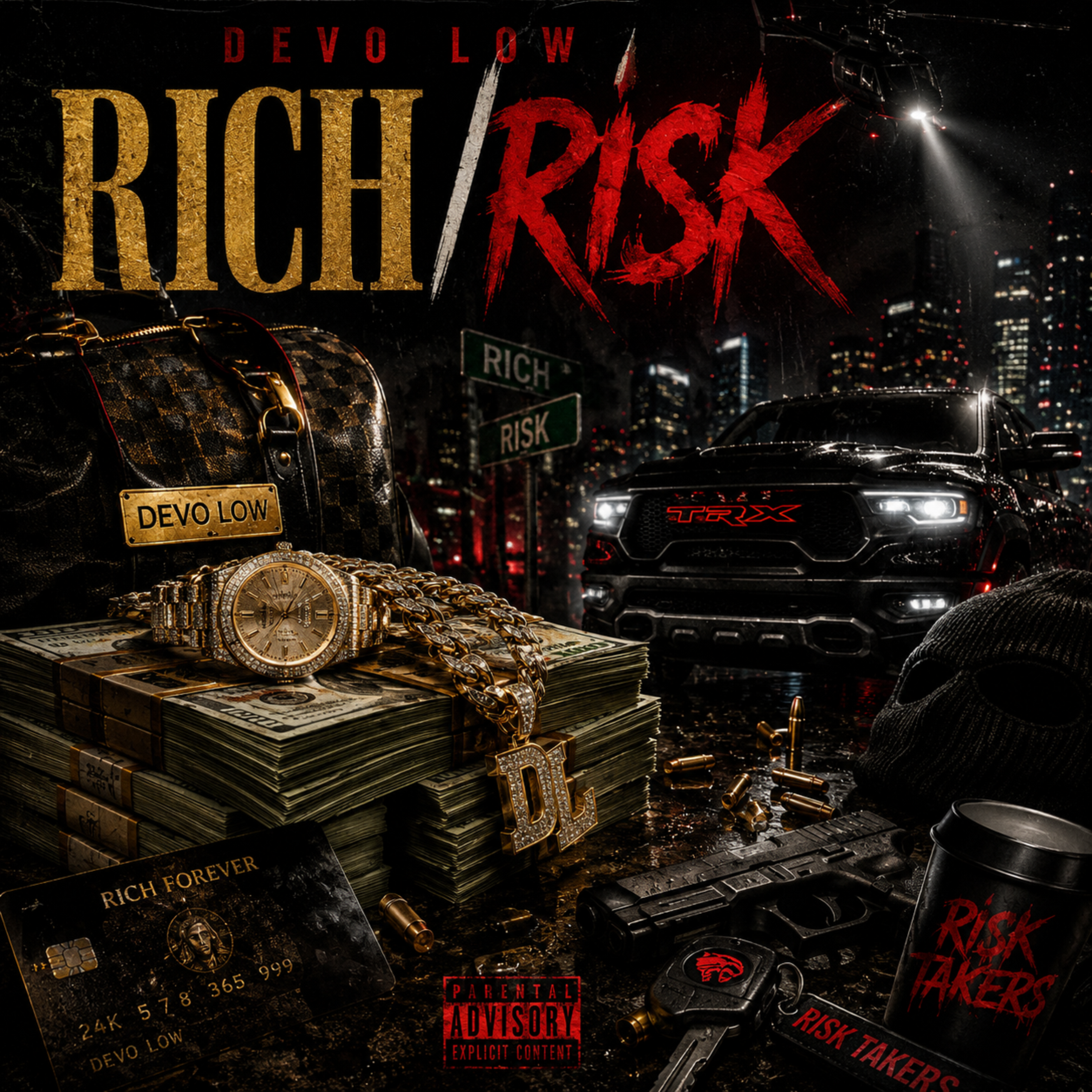 Rich/Risk by Devo Low cover art
