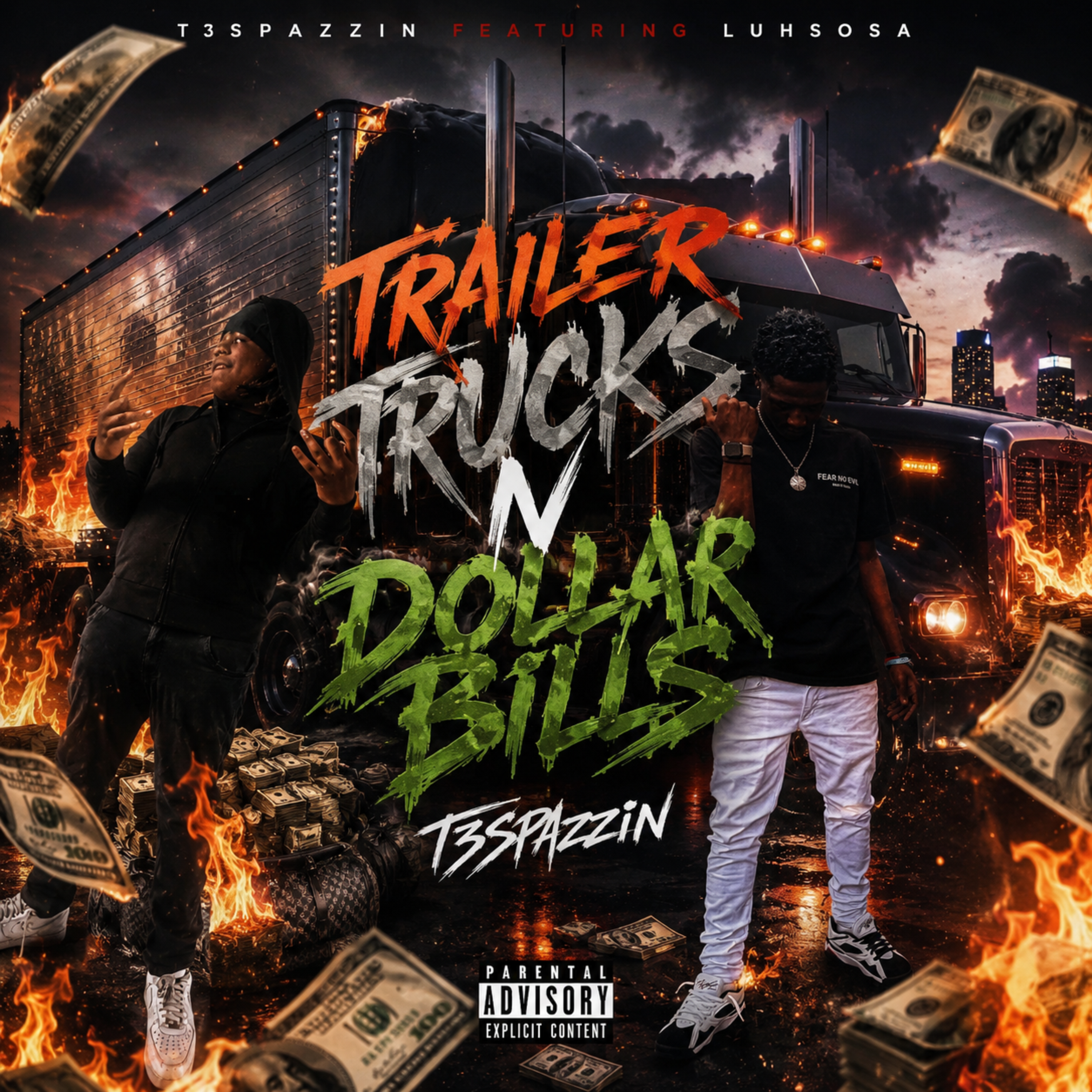 Trailer Trucks n Dollar Bills by T3spazzin cover art