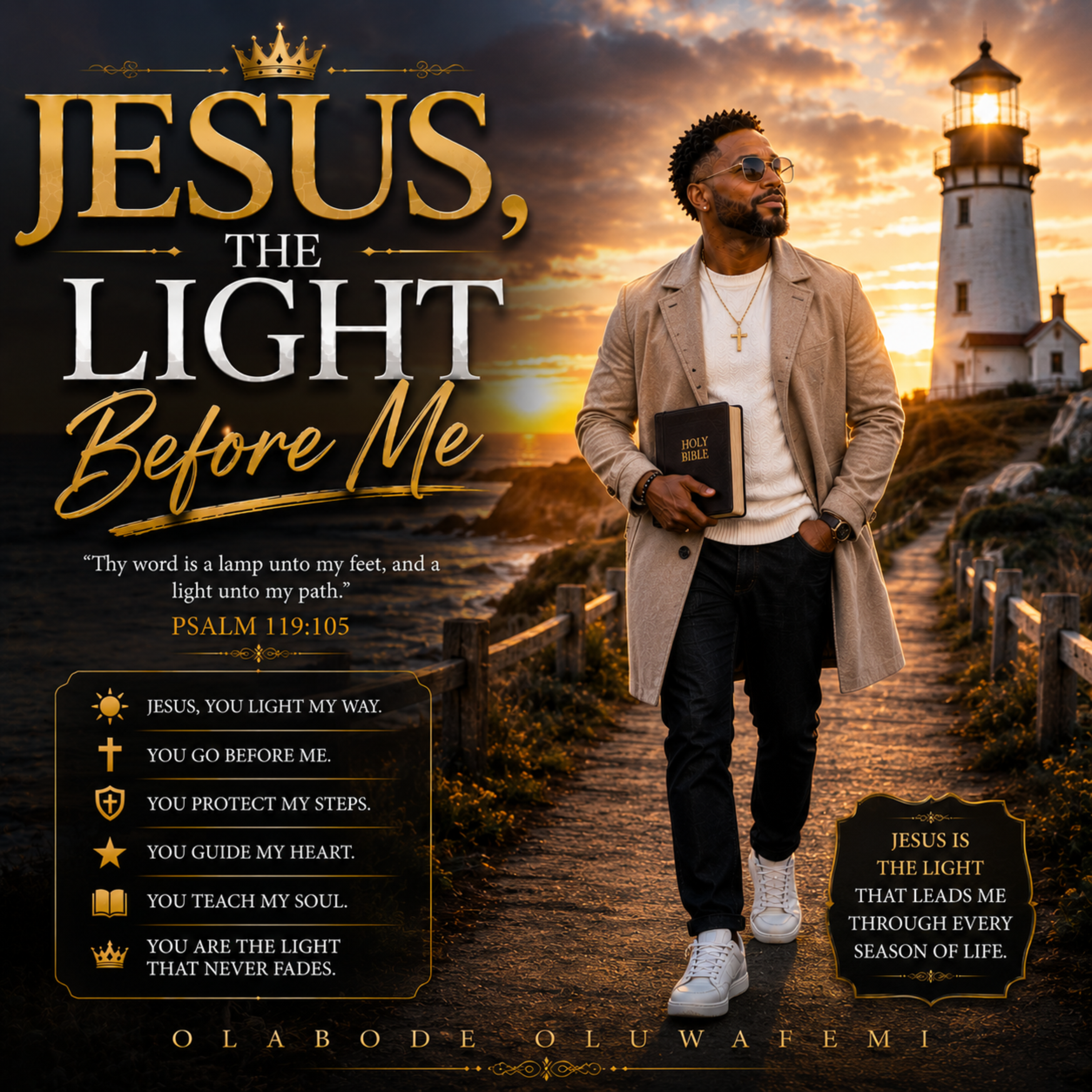 Jesus, The Light Before Me by olabode oluwafemi cover art