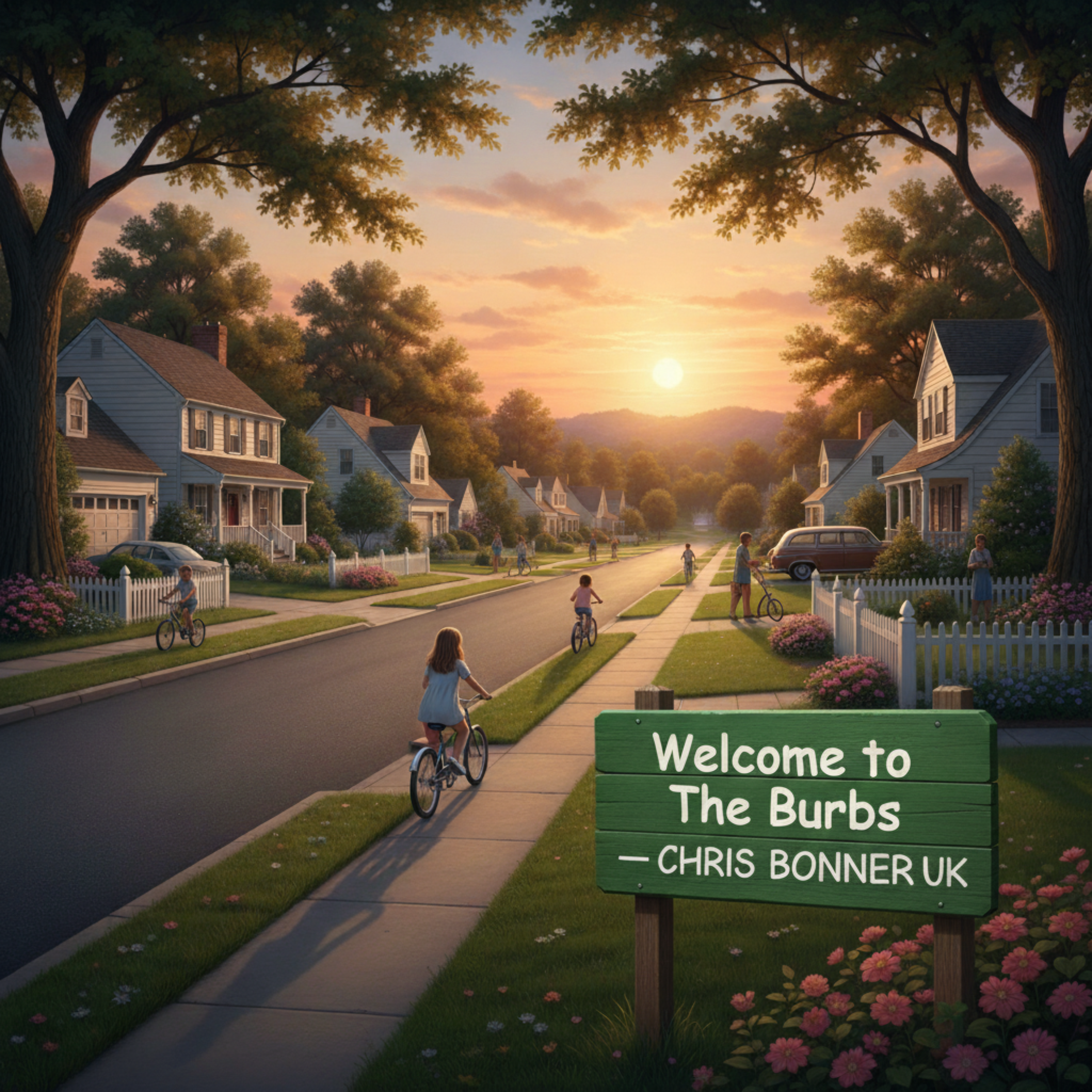 Welcome to The Burbs by Chris Bonner UK cover art
