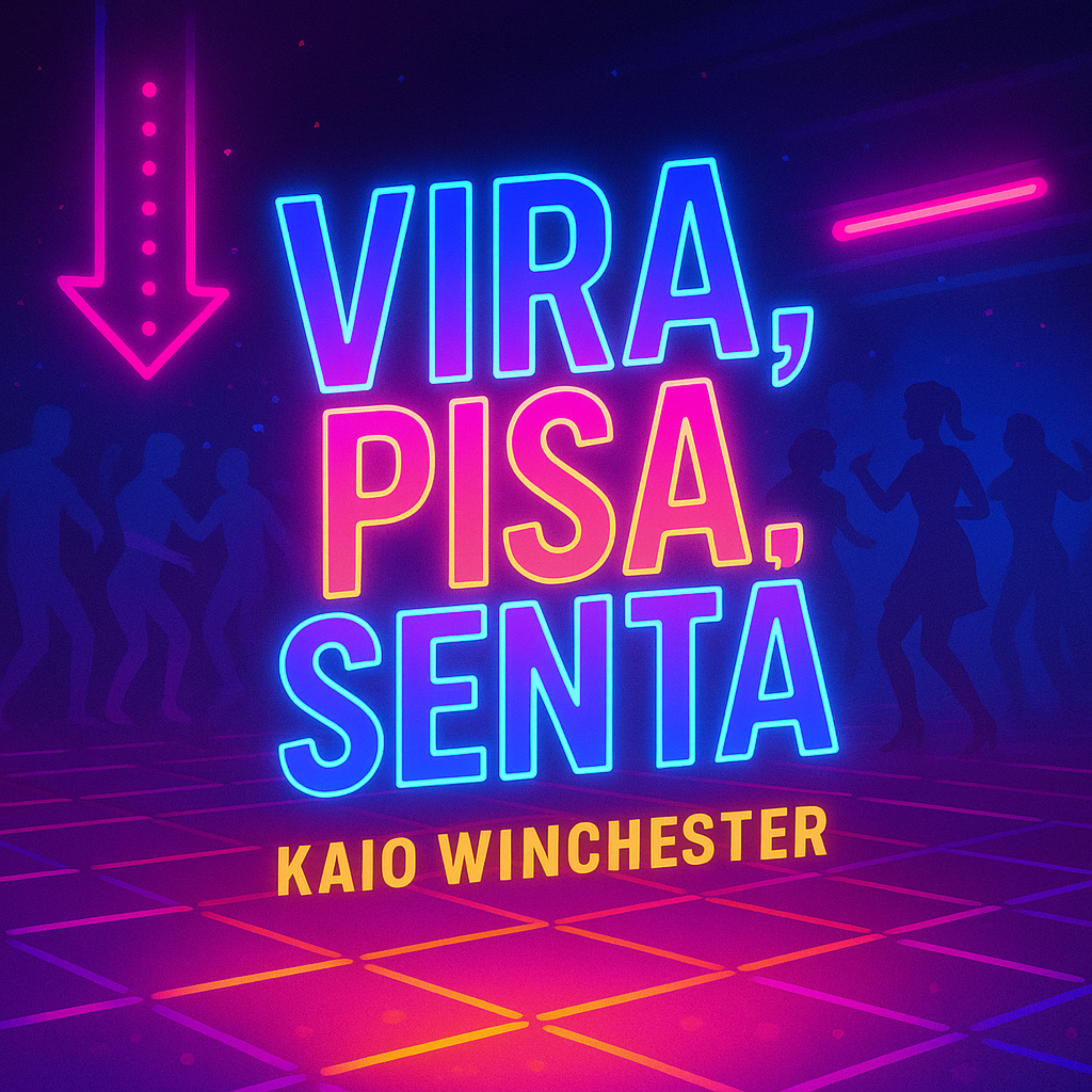 vira, pisa, senta artwork