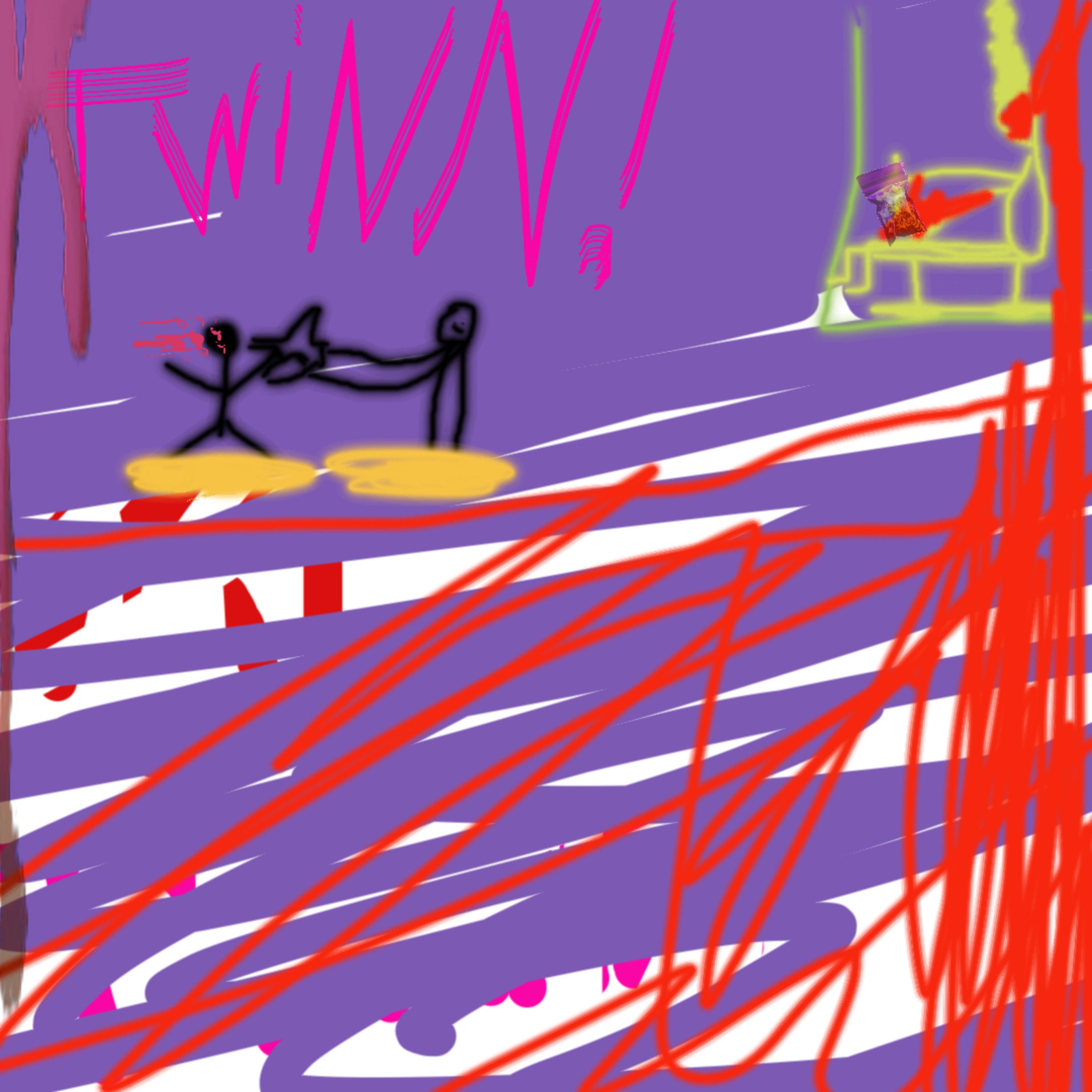 all i see is red and pink artwork