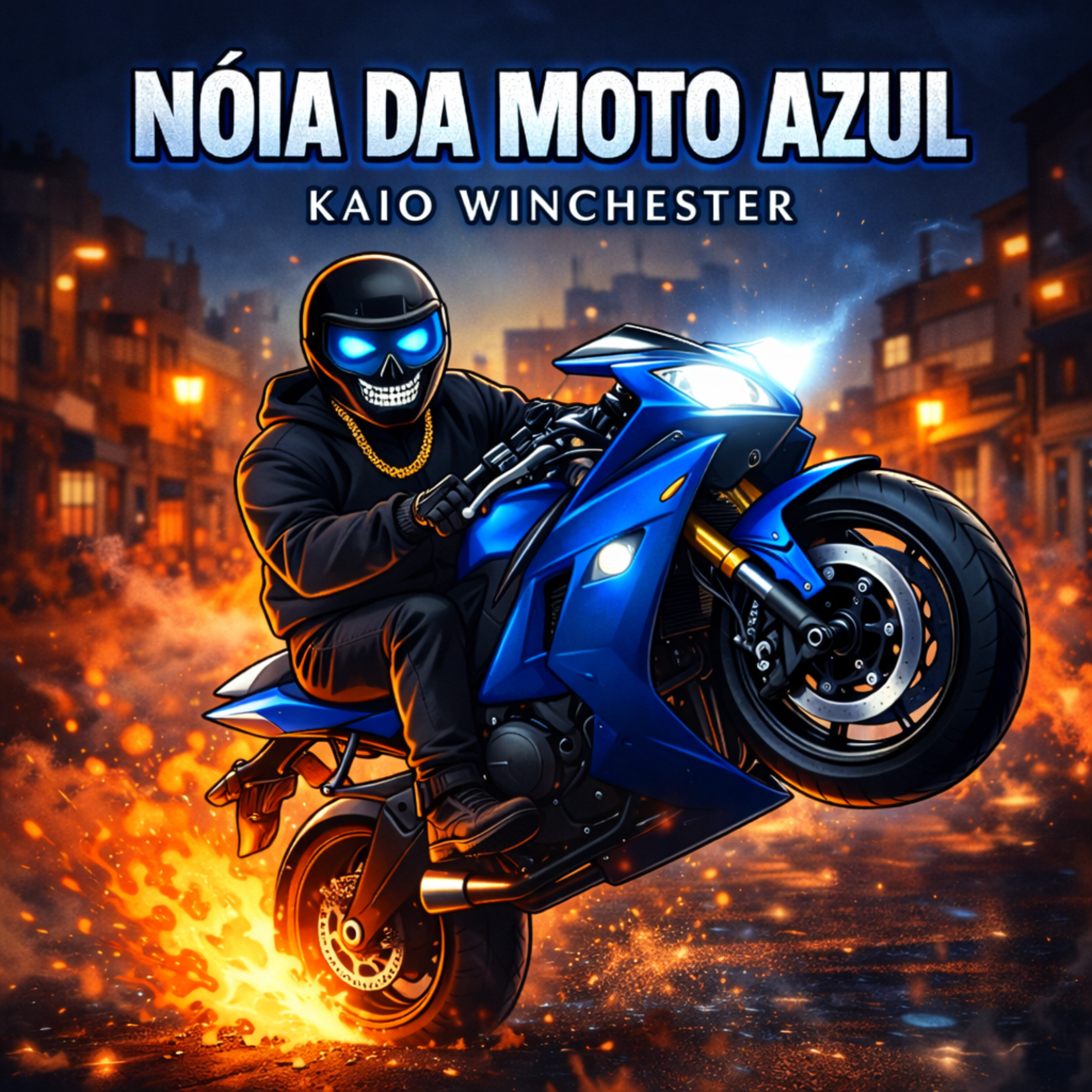 Nóia da moto azul artwork