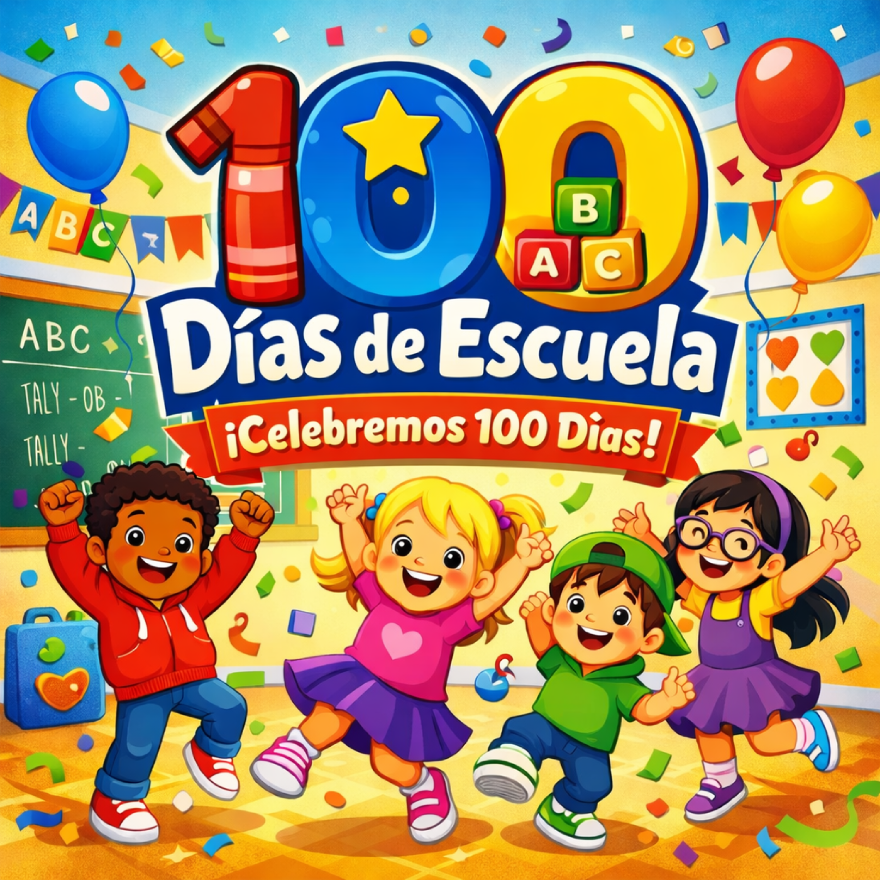 100 Dias De Escuela artwork