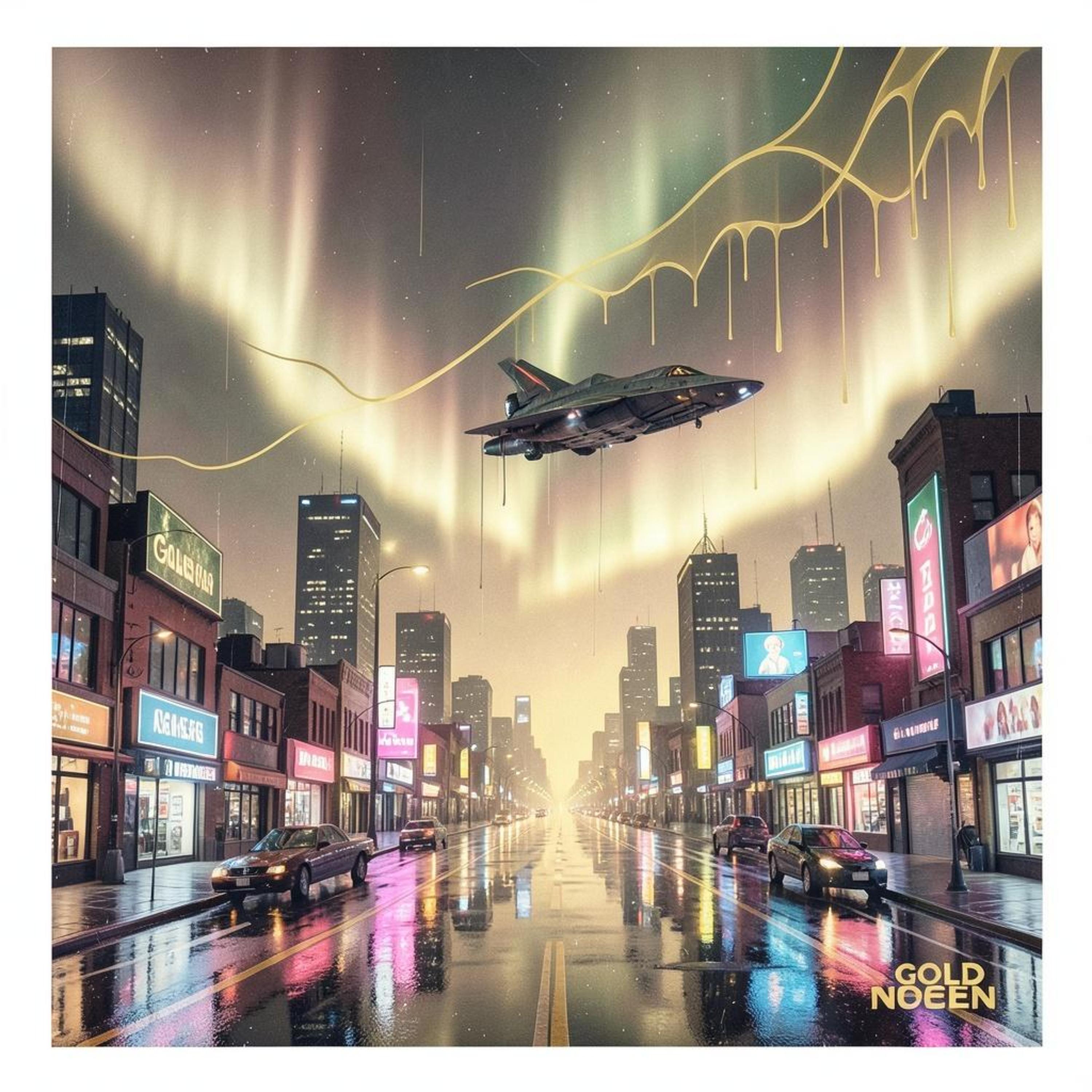 Dalam spaceship… terbang tinggi artwork
