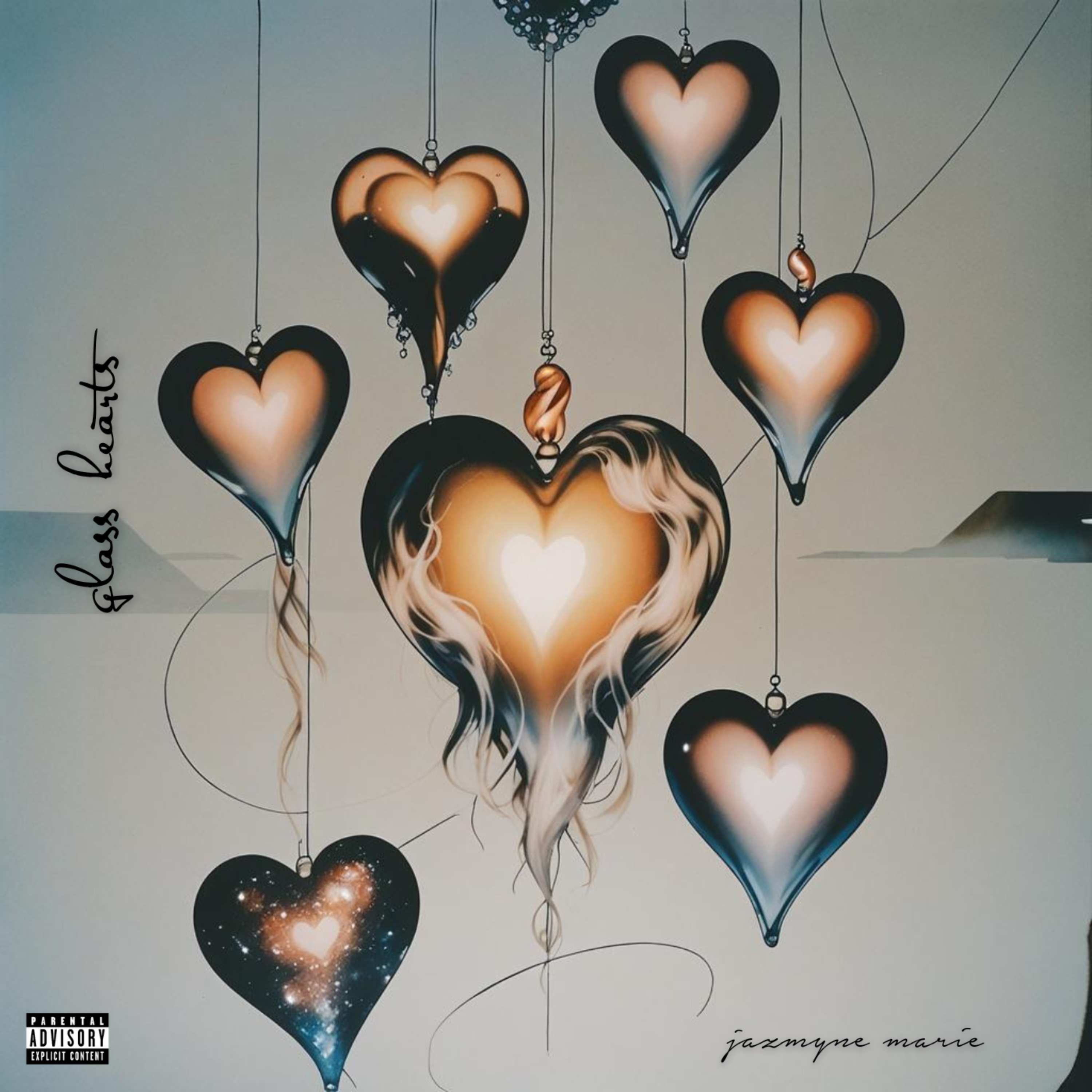 glass hearts artwork