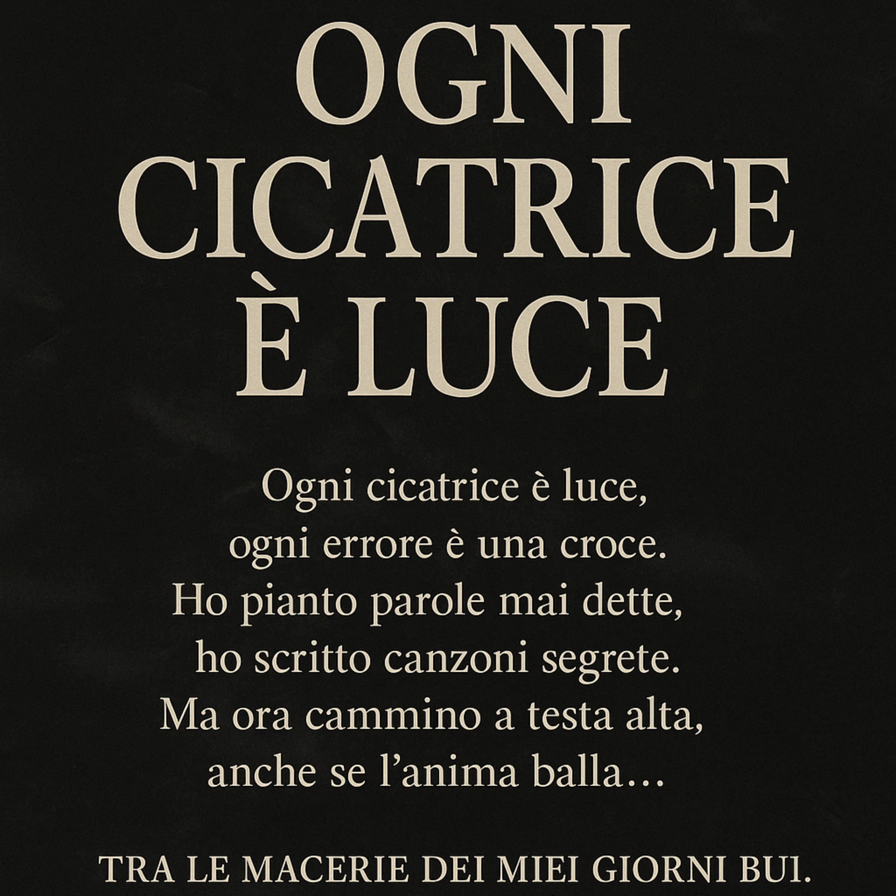 Ogni cicatrice è luce by RICORDI cover art