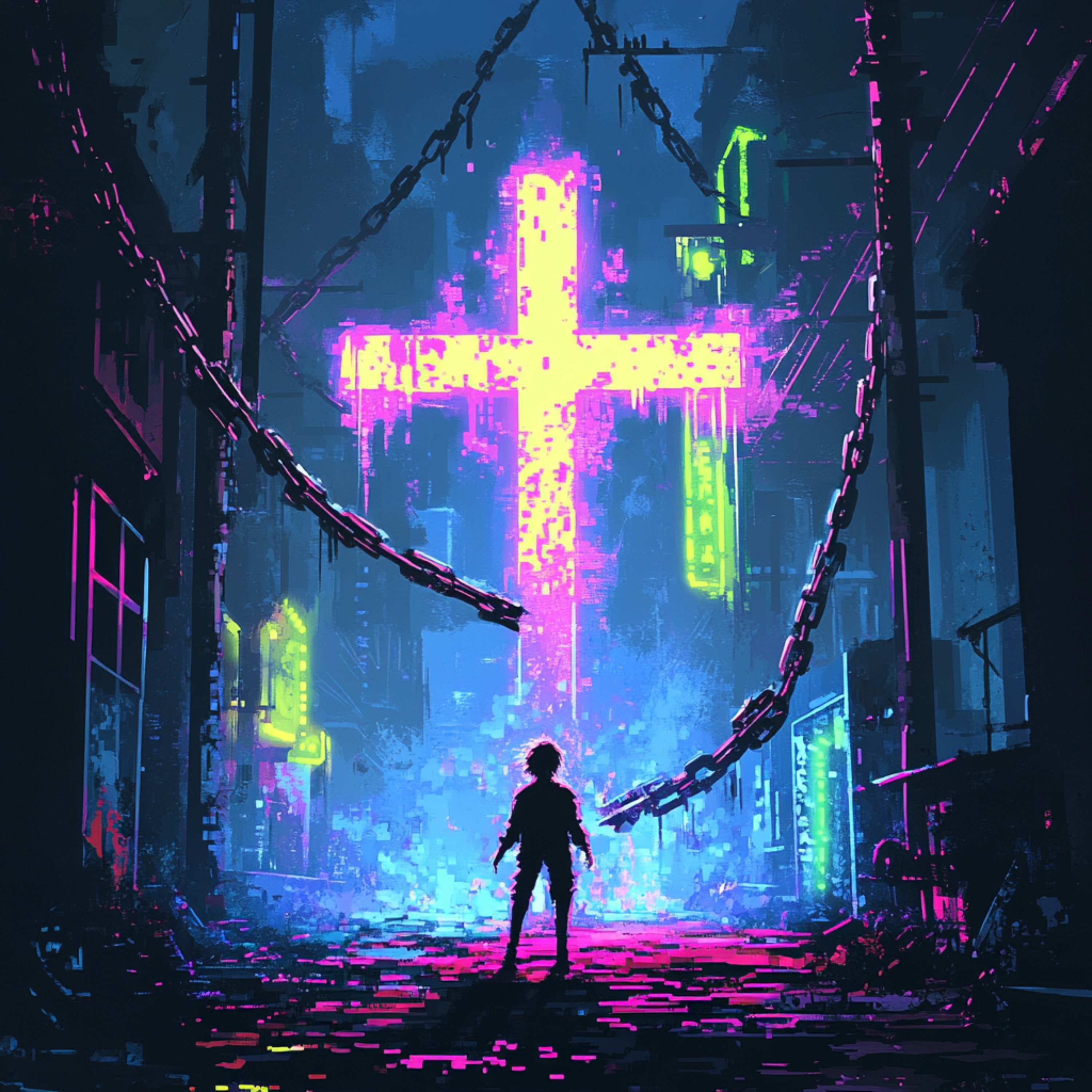 Rompiendo cadenas en el nombre de jesus artwork