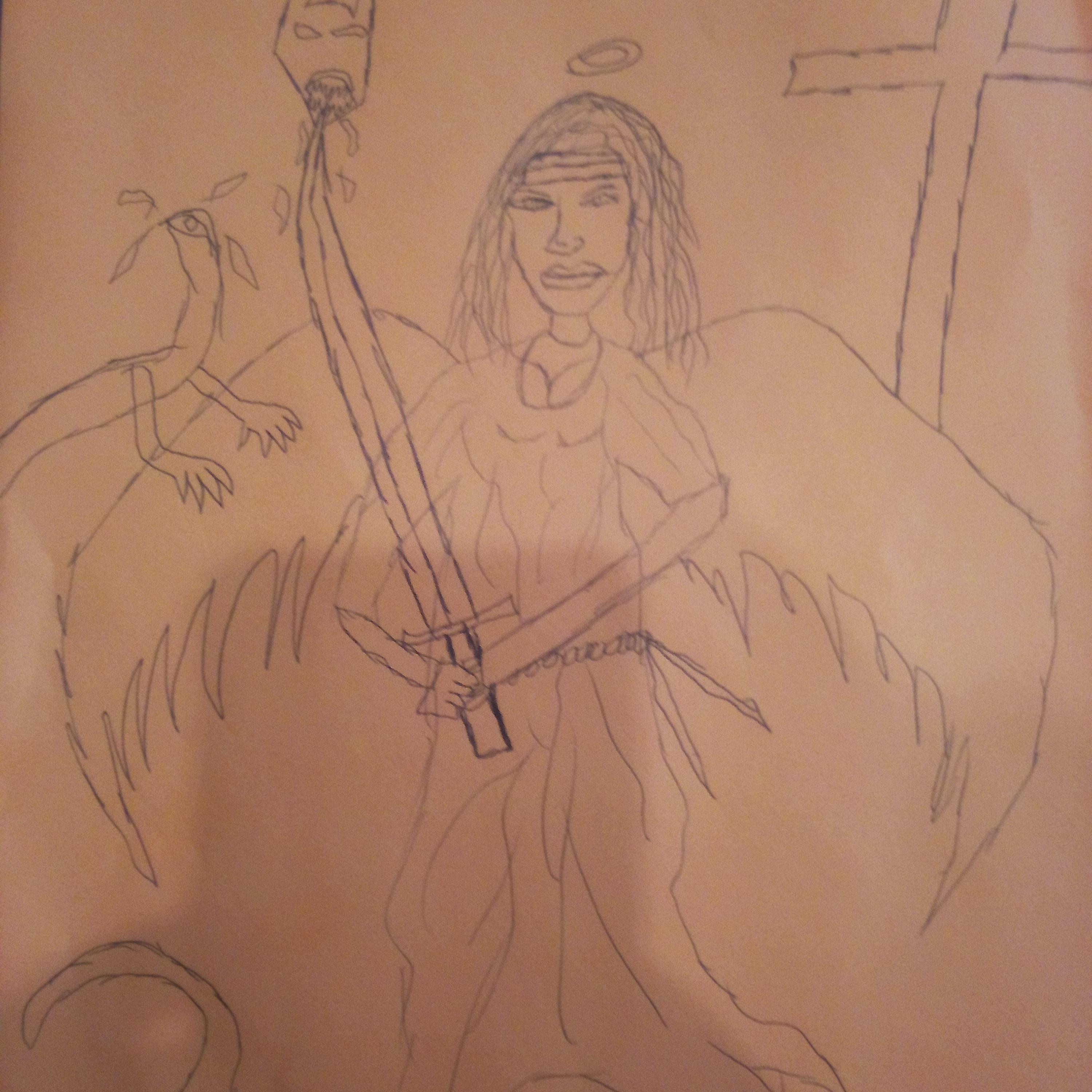 Behead the serpent artwork