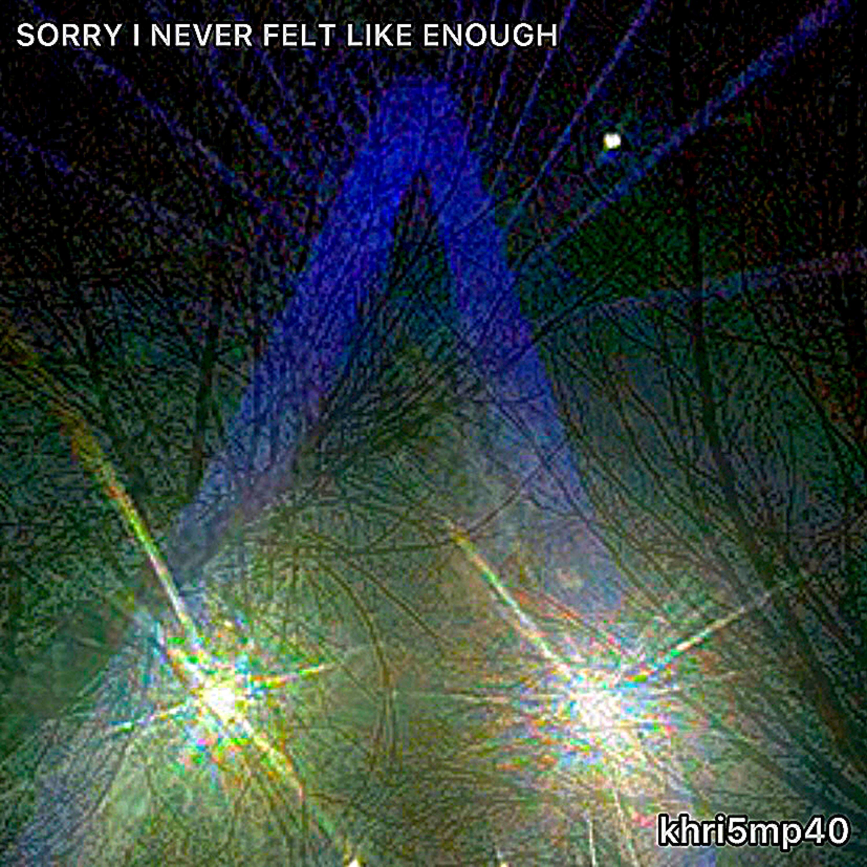 SORRY I NEVER FELT LIKE ENOUGH artwork