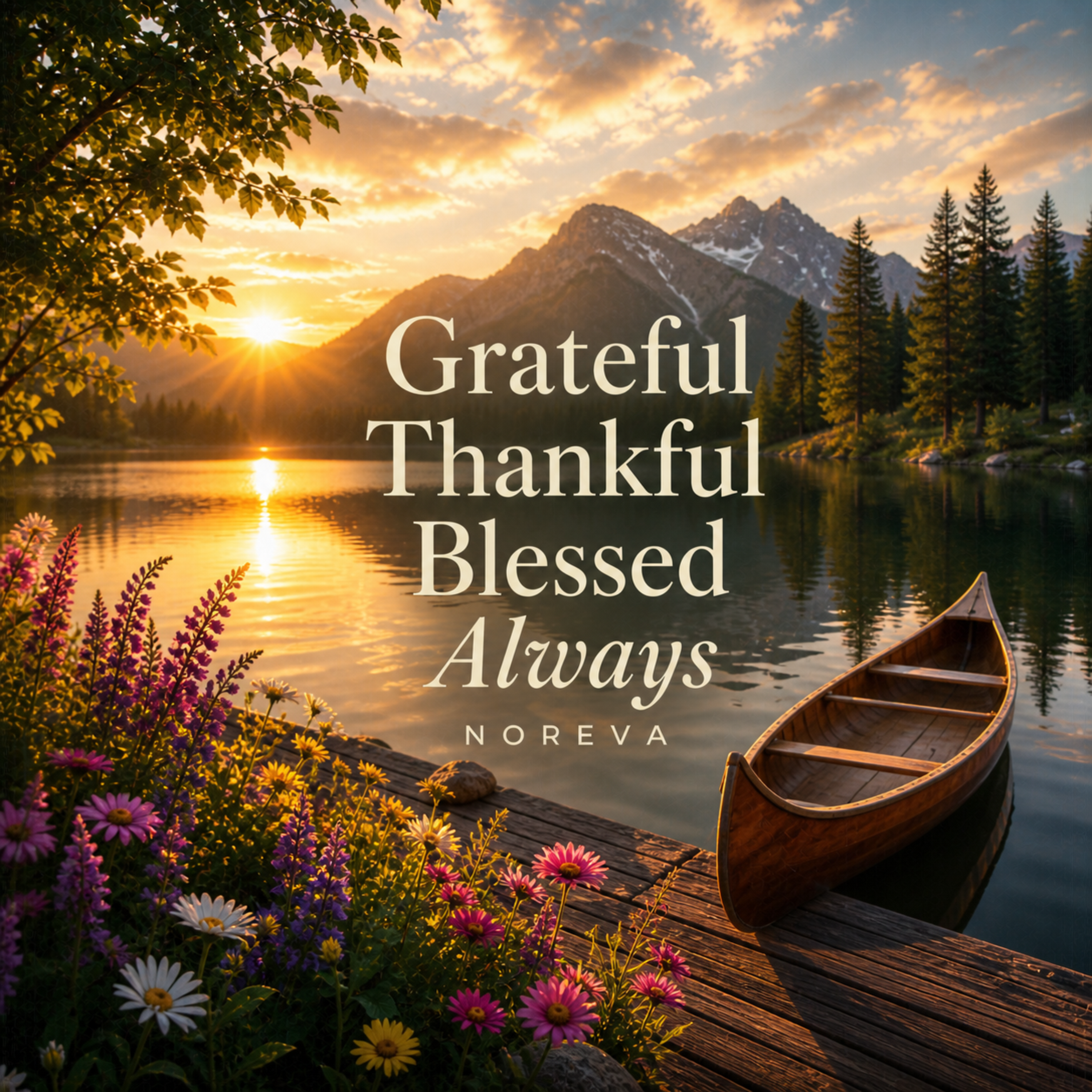 Grateful Thankful Blessed Always artwork