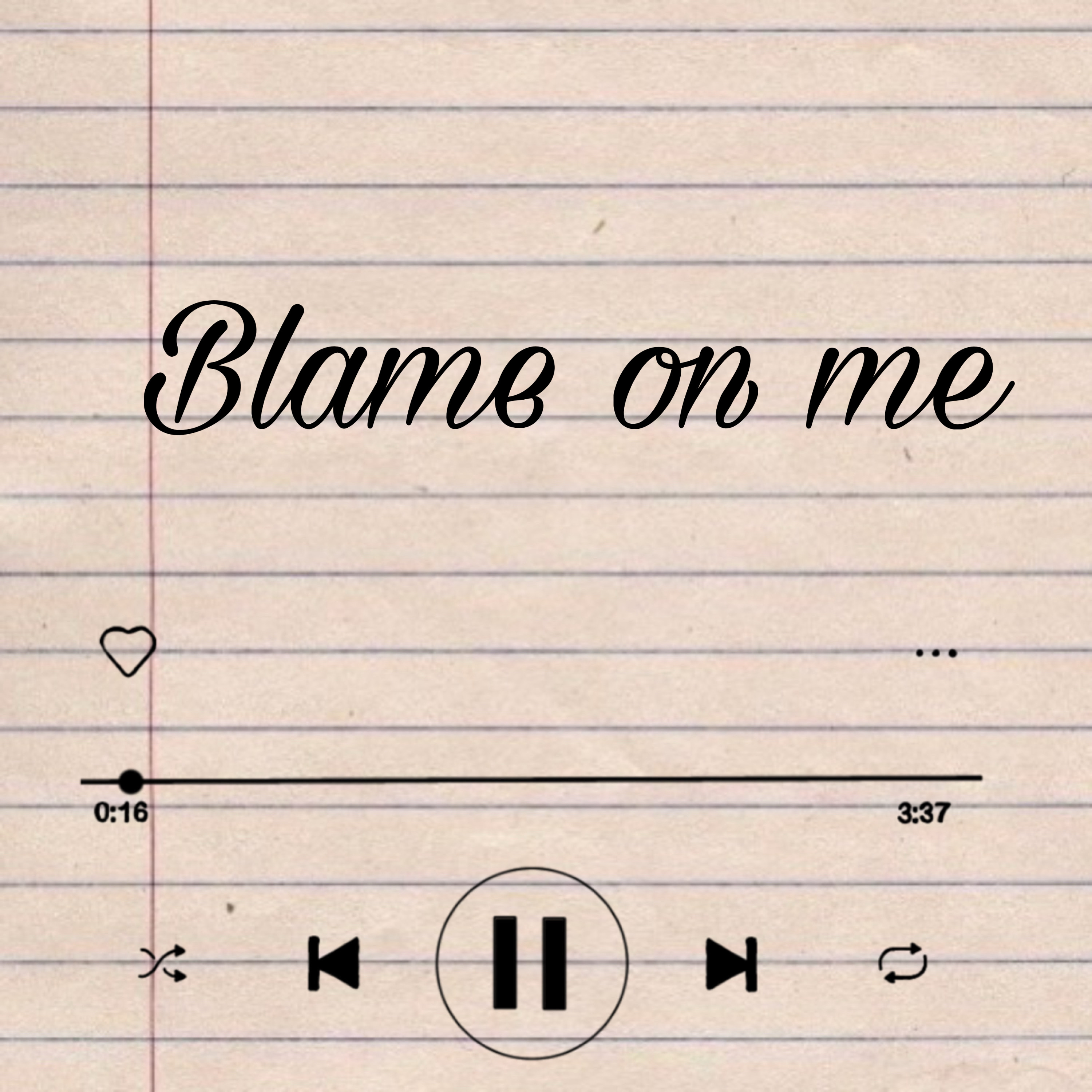 Blame on me artwork