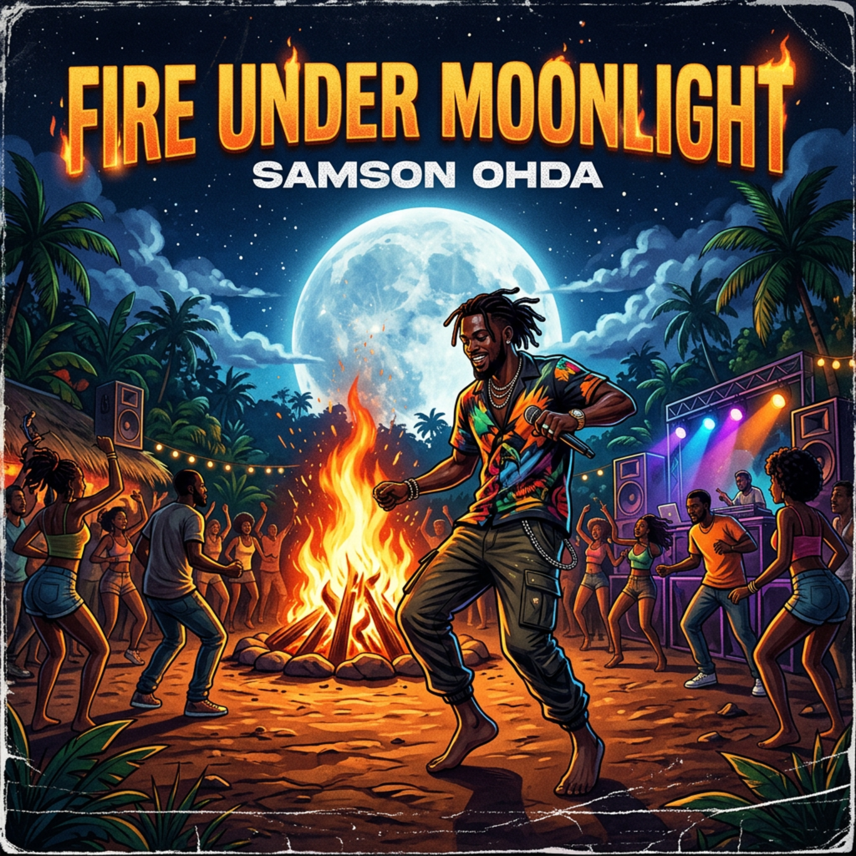 Fire Under Moonlight by Samson Ohda  cover art