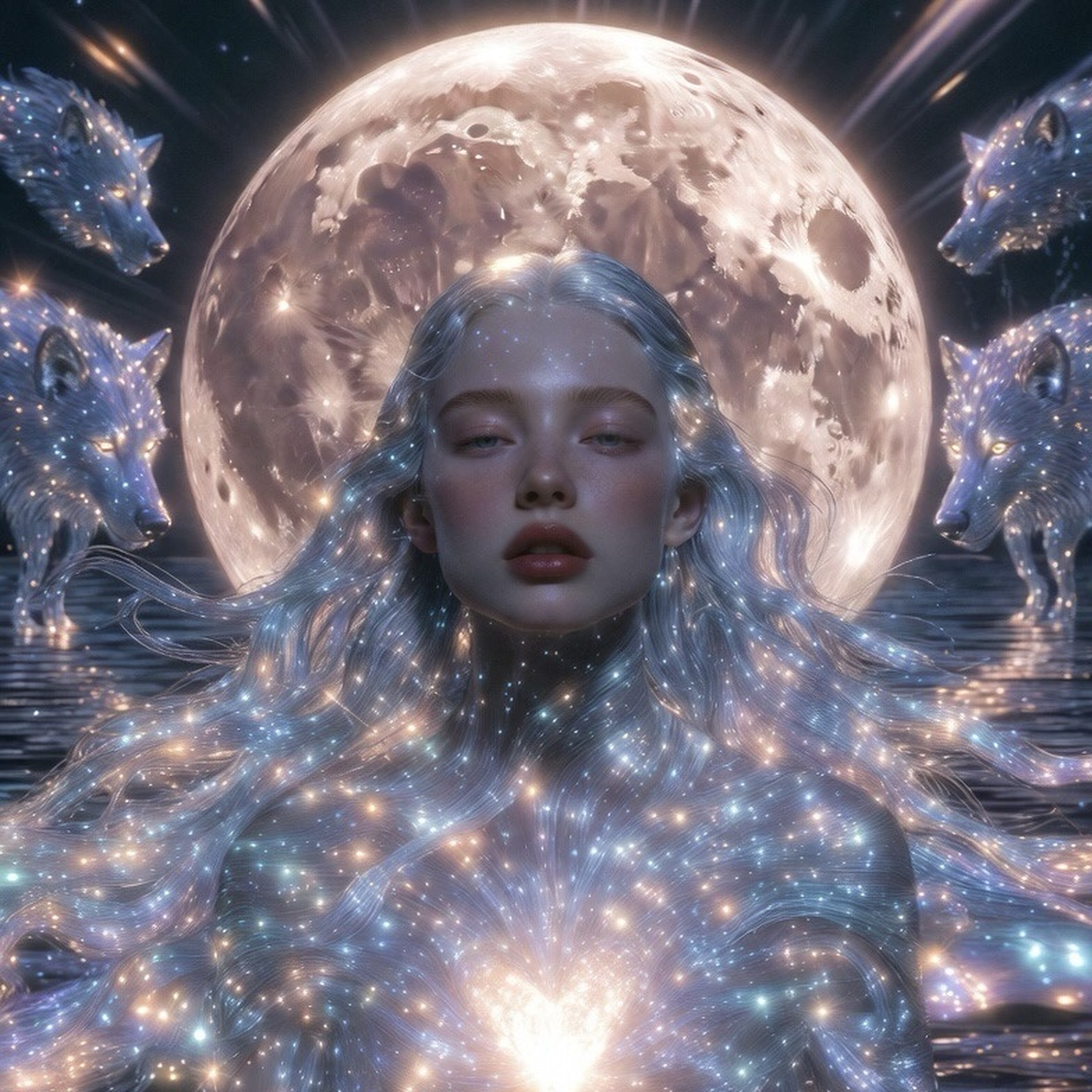 The Moon — Mirage of Silver Light by CityFlower Pop cover art
