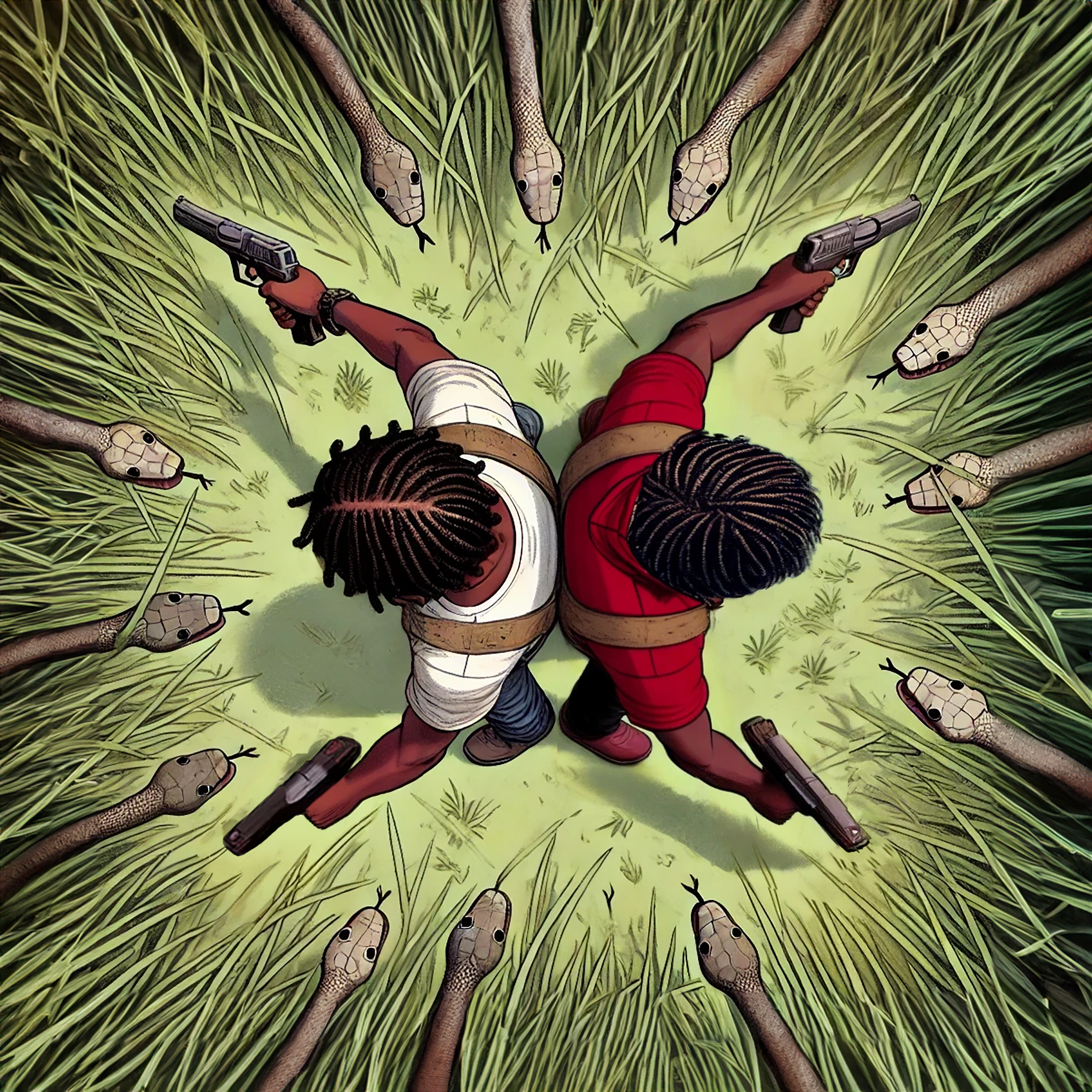 SNAKES IN THE GRASS artwork