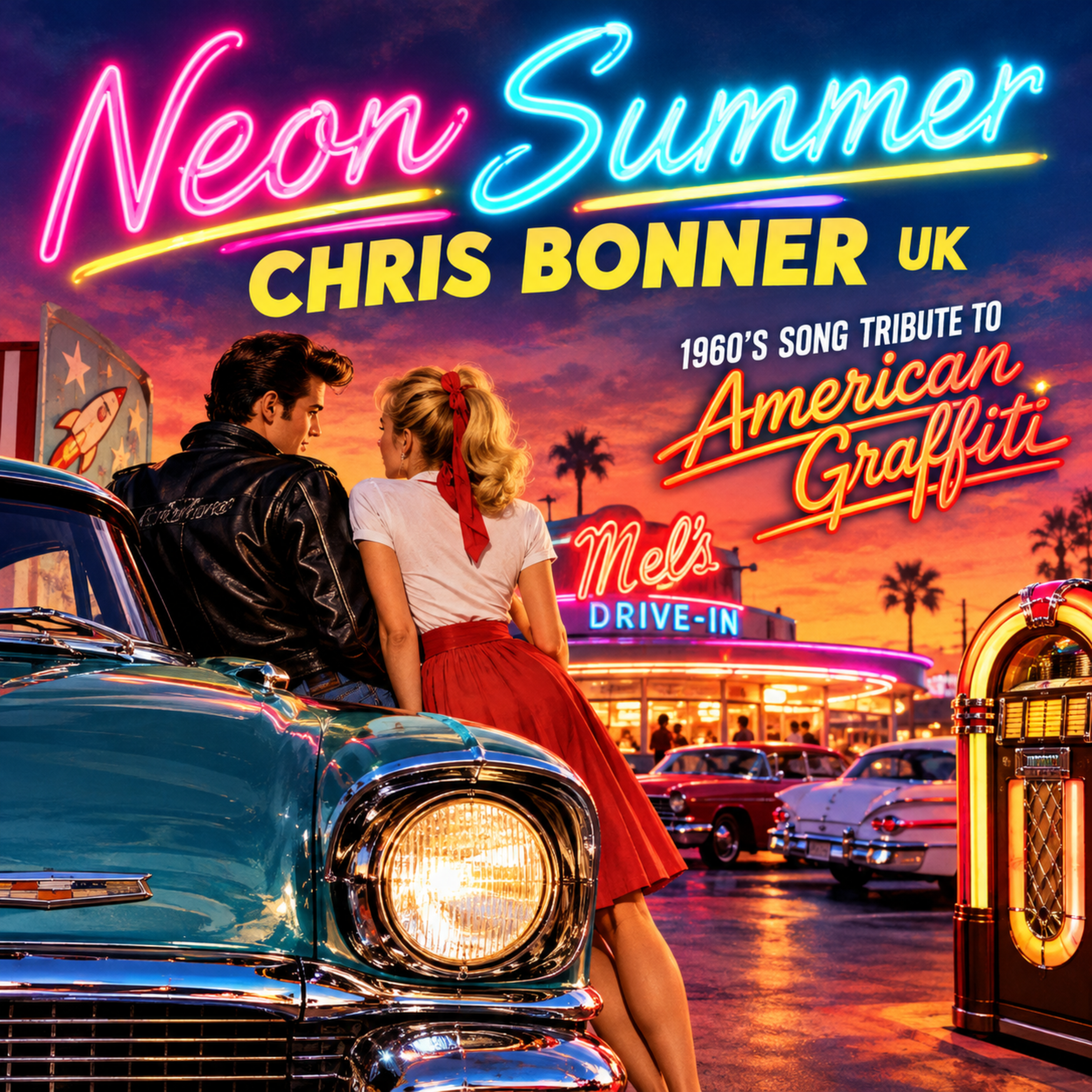 Neon American Graffiti Summer by Chris Bonner UK cover art