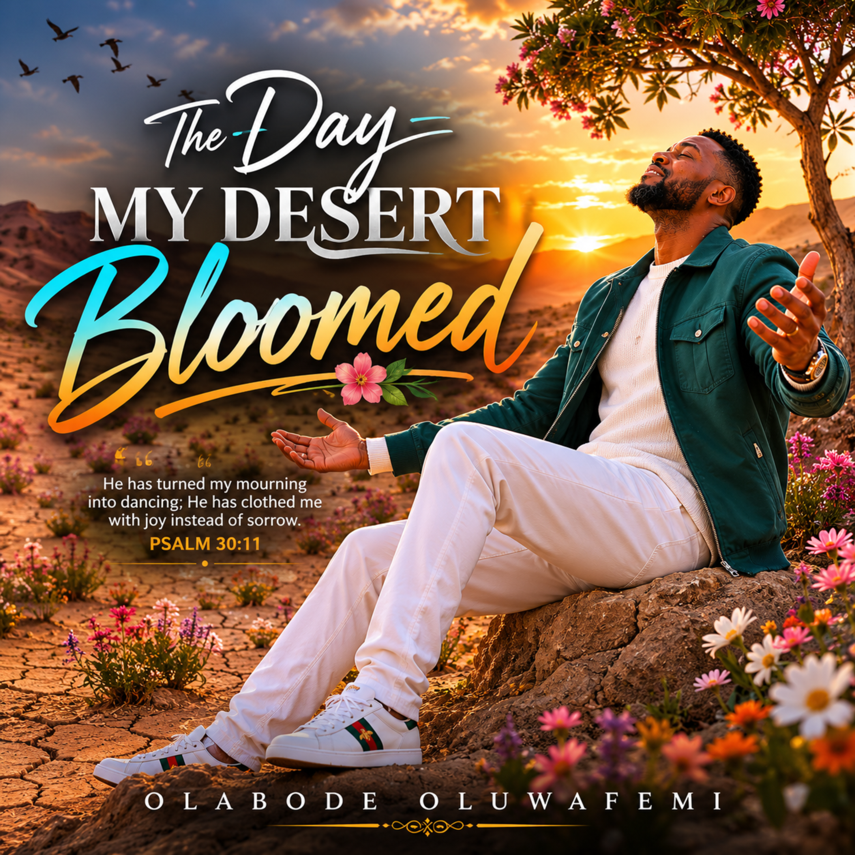 The Day My Desert Bloomed by olabode oluwafemi cover art