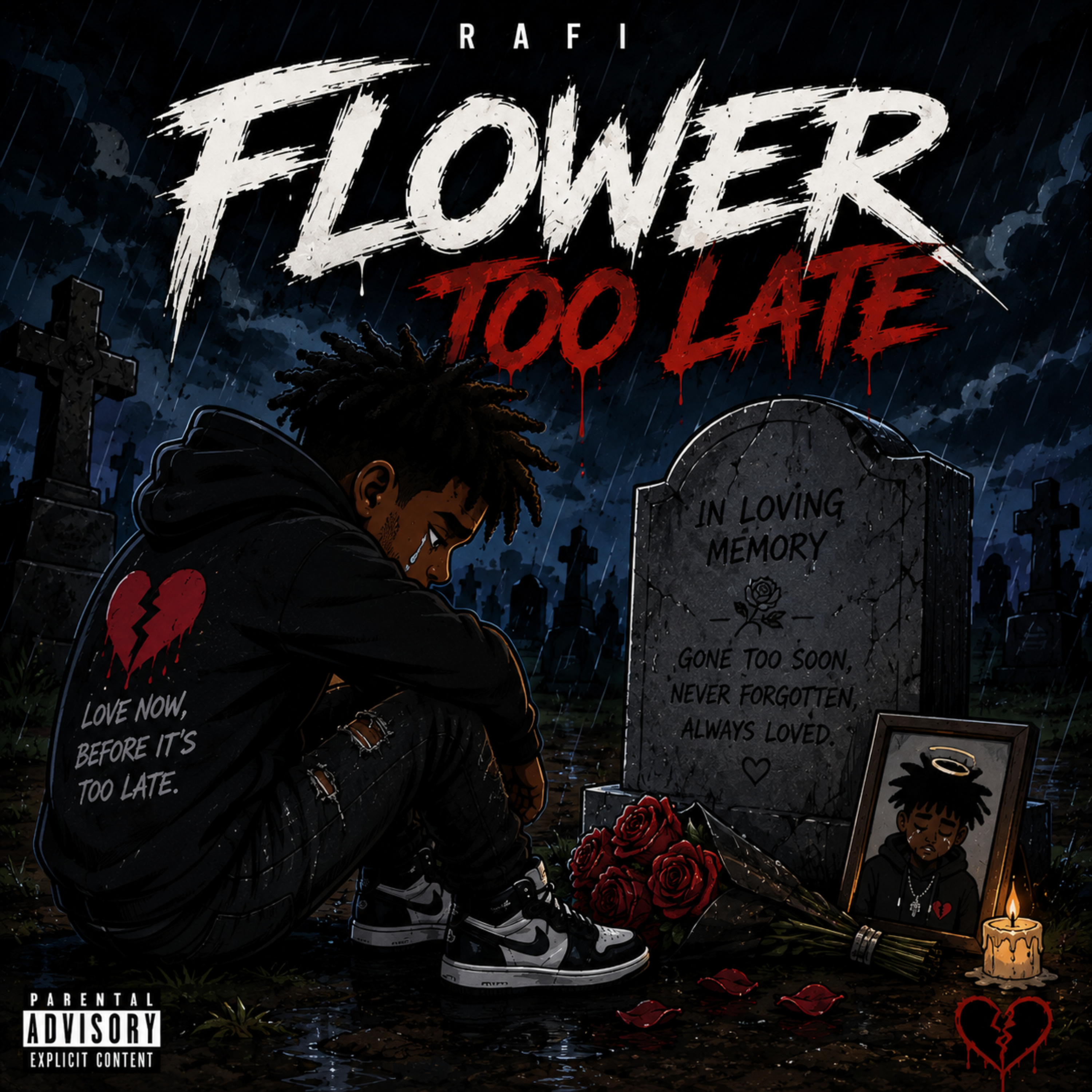 FLOWER TOO LATE by RAFI cover art