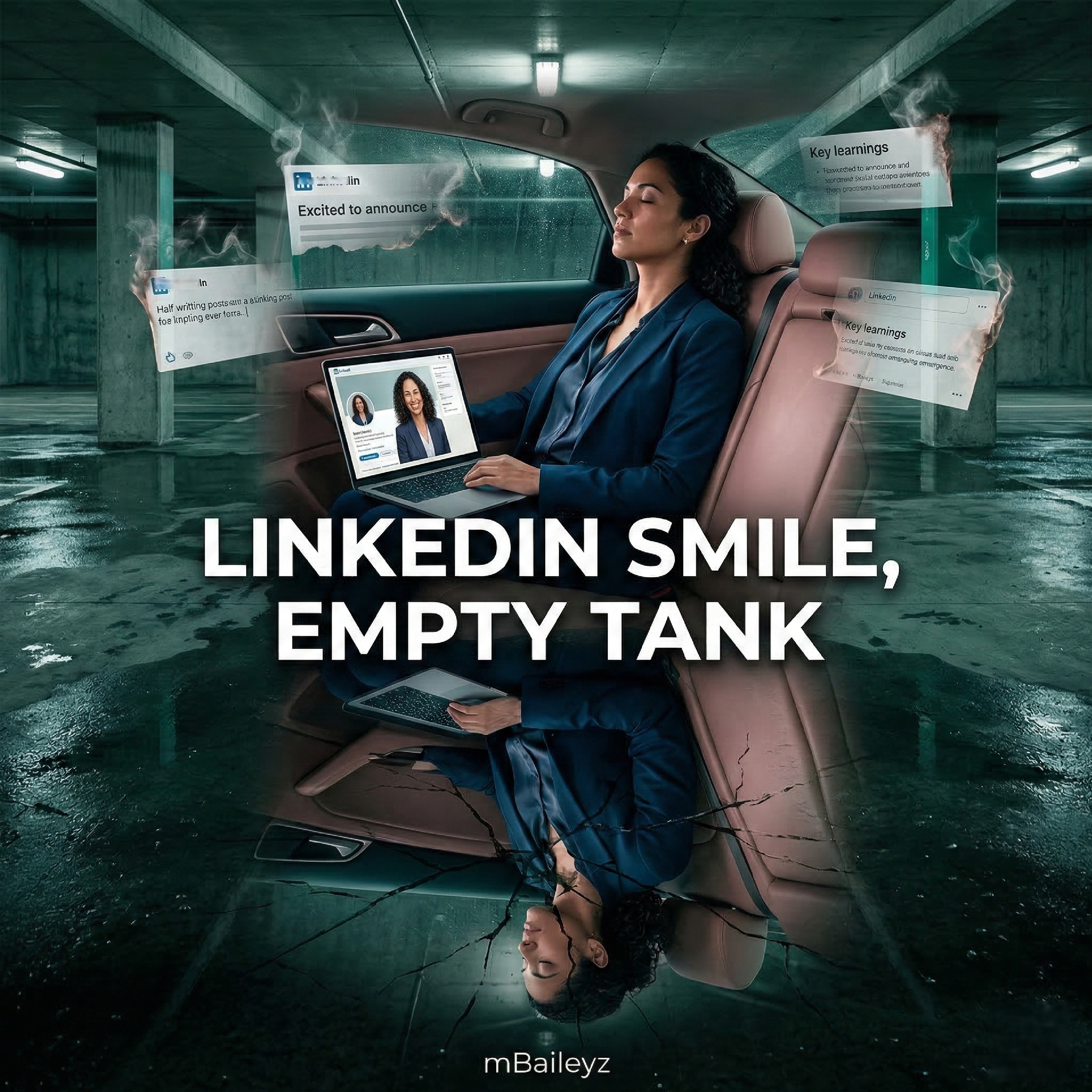 LINKEDIN SMILE, EMPTY TANK artwork