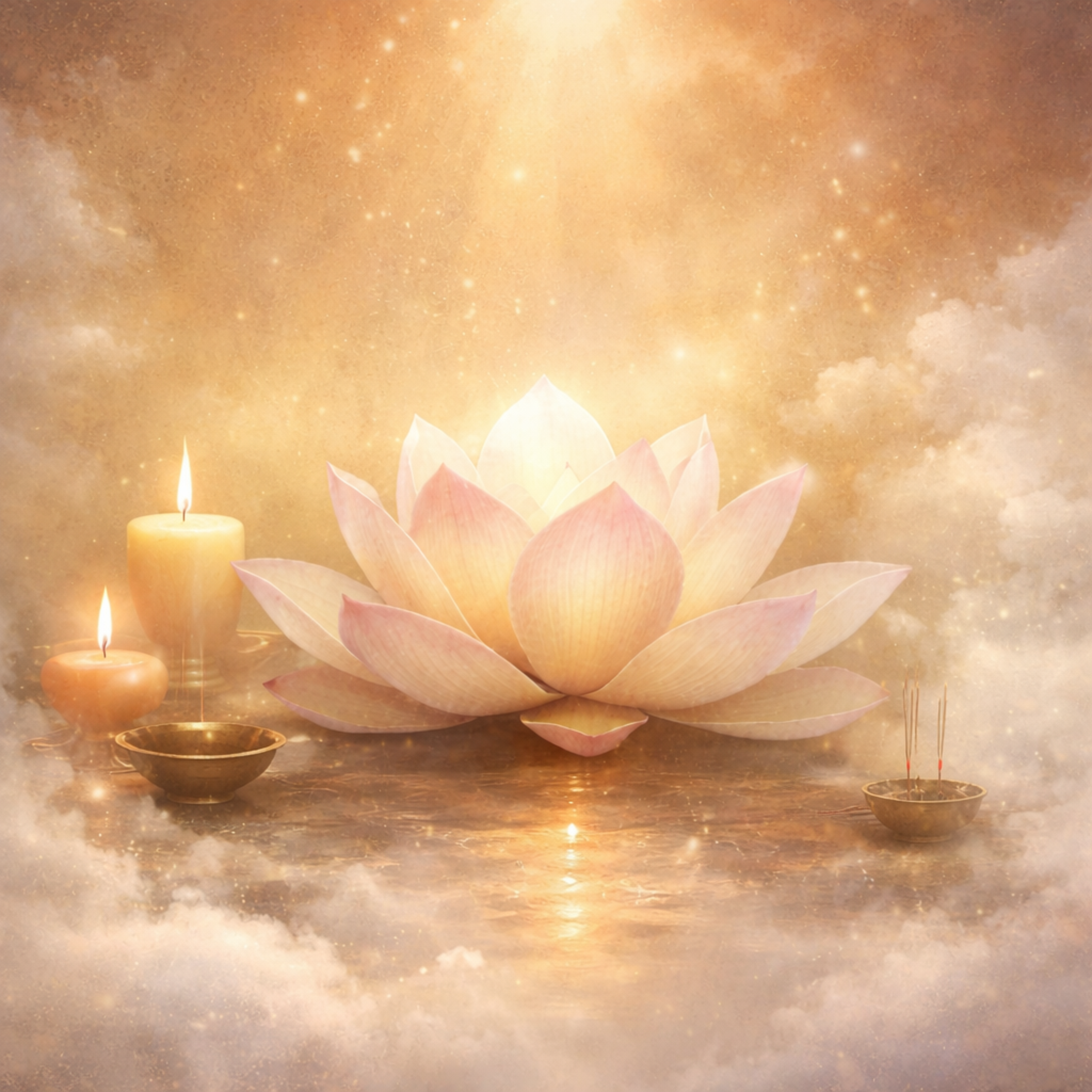 弥陀心印 · 三大心咒 Seal of Amitabha · Three Sacred Heart Mantras artwork
