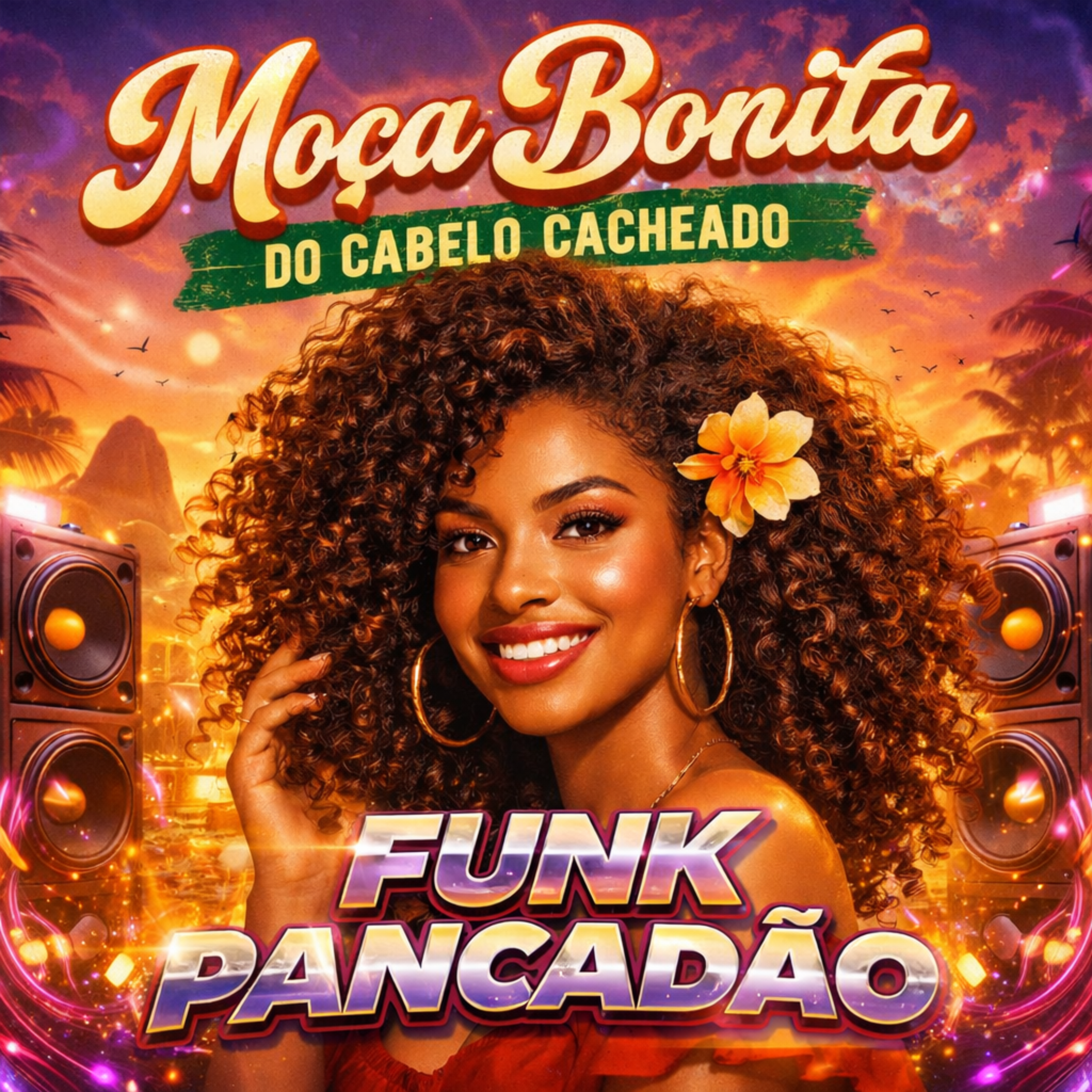Moça Bonita do cabelo cacheado artwork