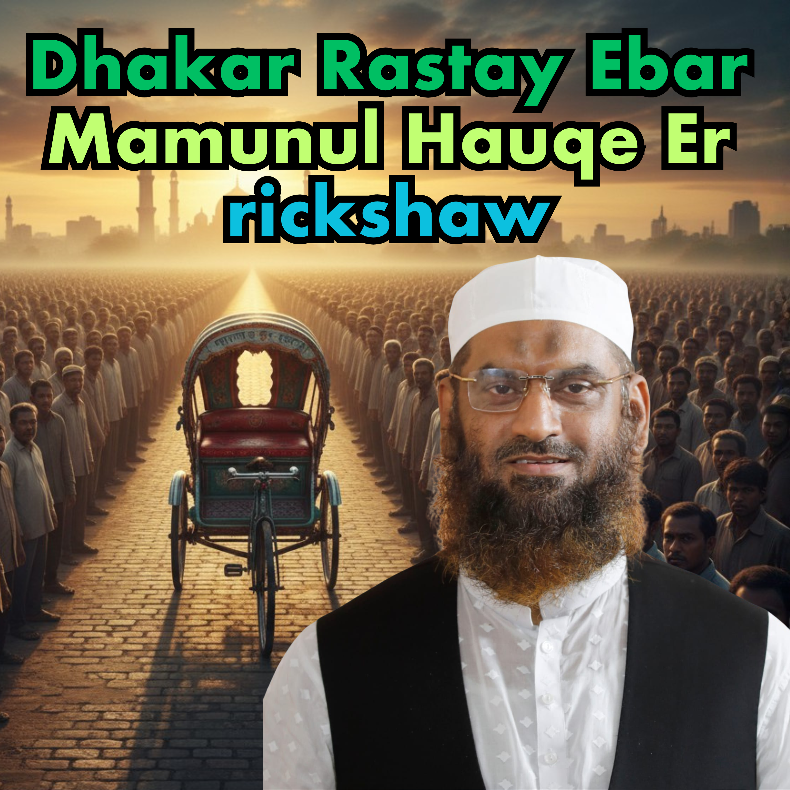 Dhakar Rastay Ebar Mamunul Hauqe Er rickshaw artwork