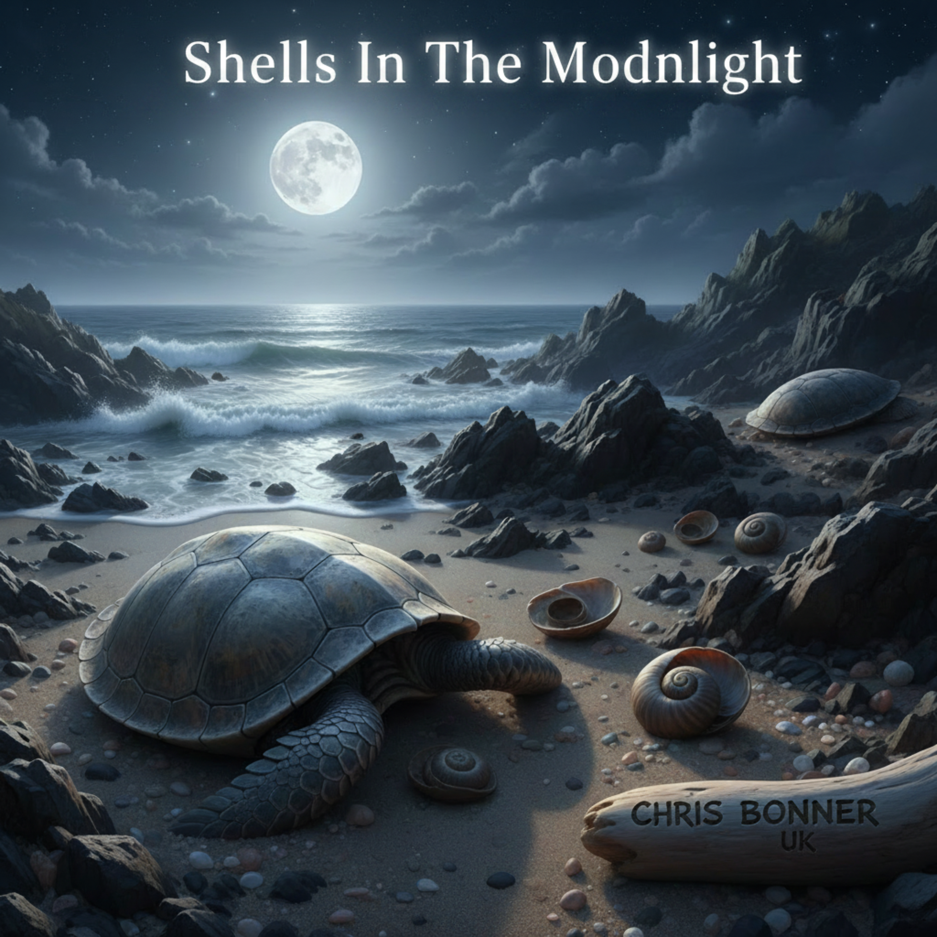 Turtle Shells In The Moonlight by Chris Bonner UK cover art