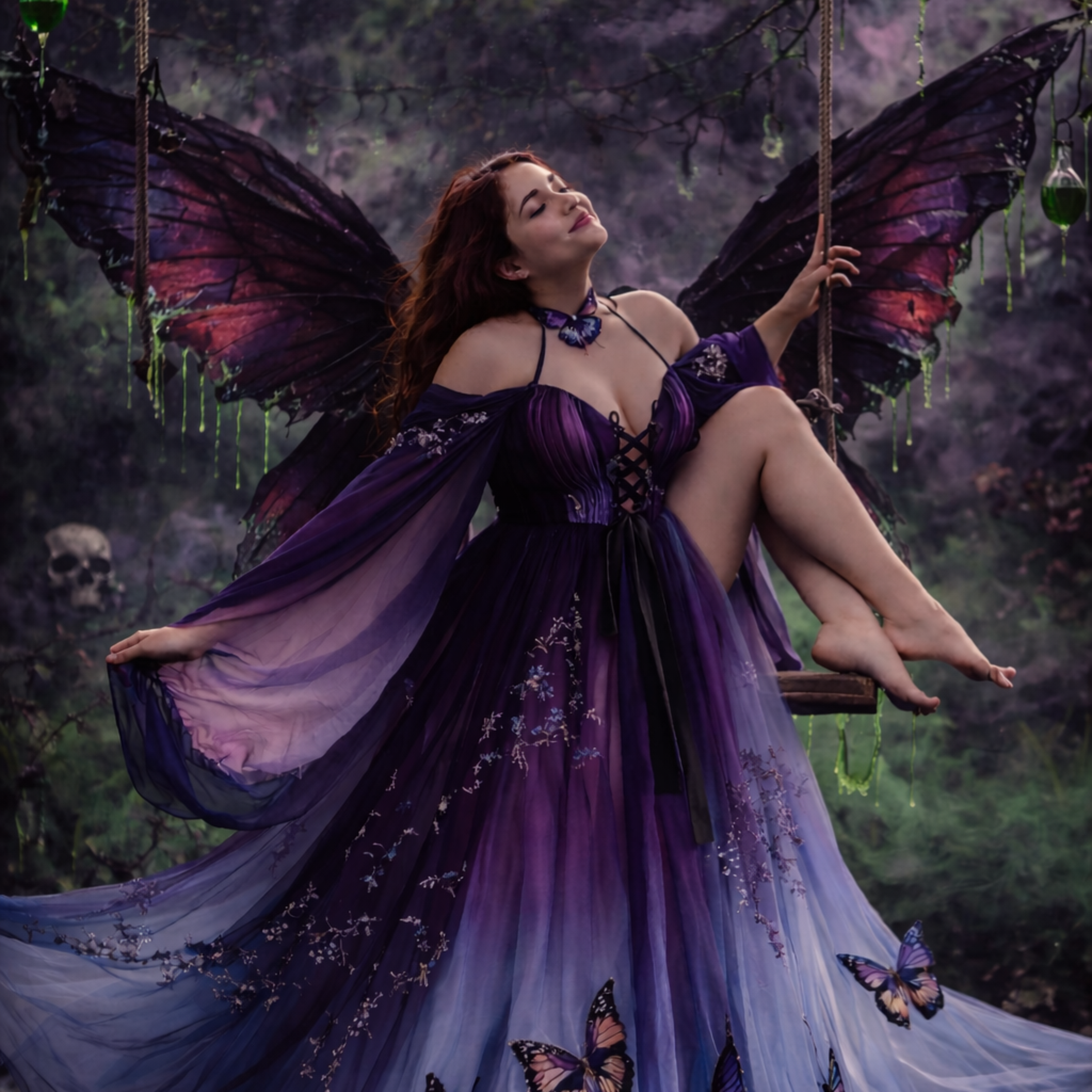 pretty lies & poisoned wings artwork