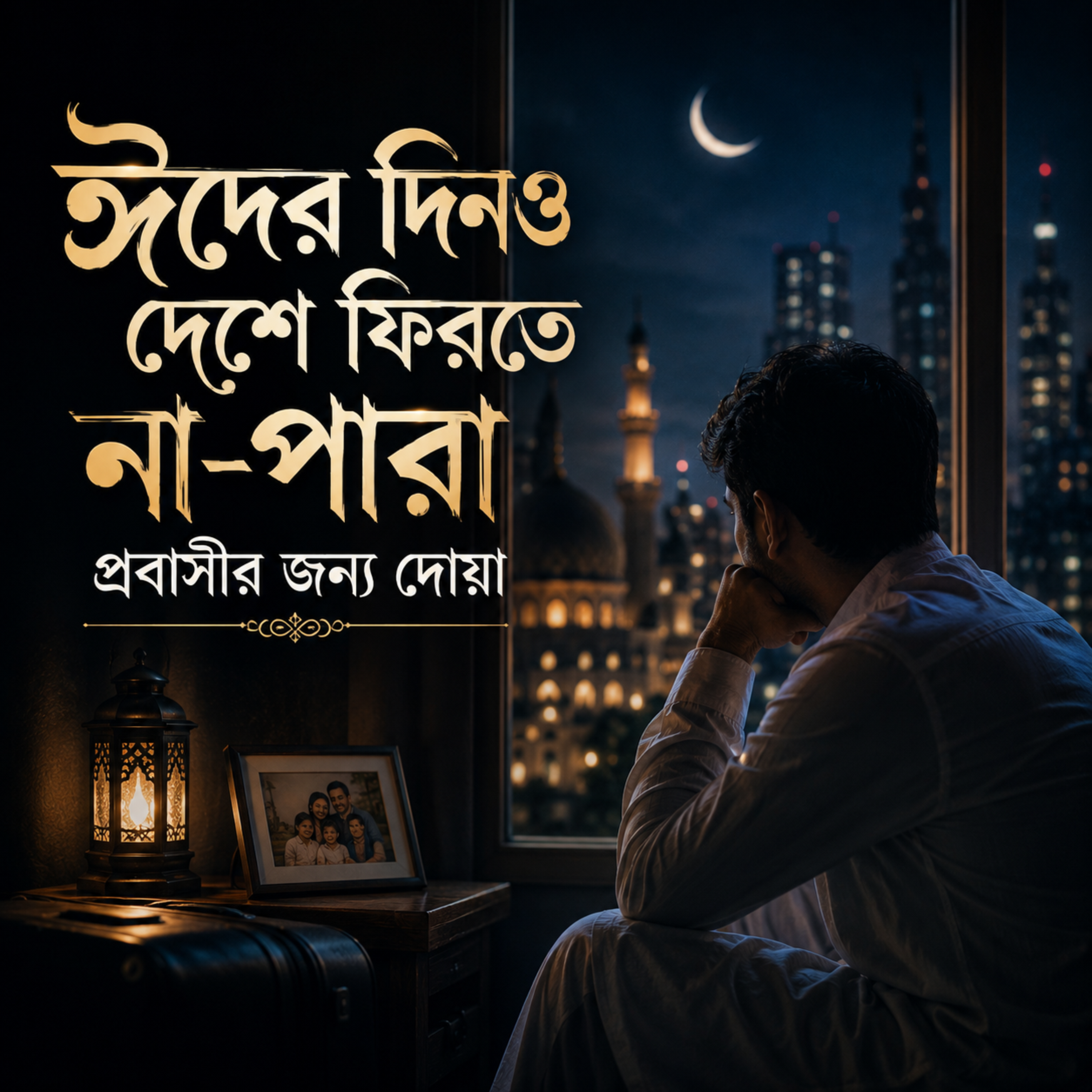 ঈদের দিনও দেশে ফিরতে না-পারা প্রবাসীর জন্য দোয়া by Ananya Sharma cover art