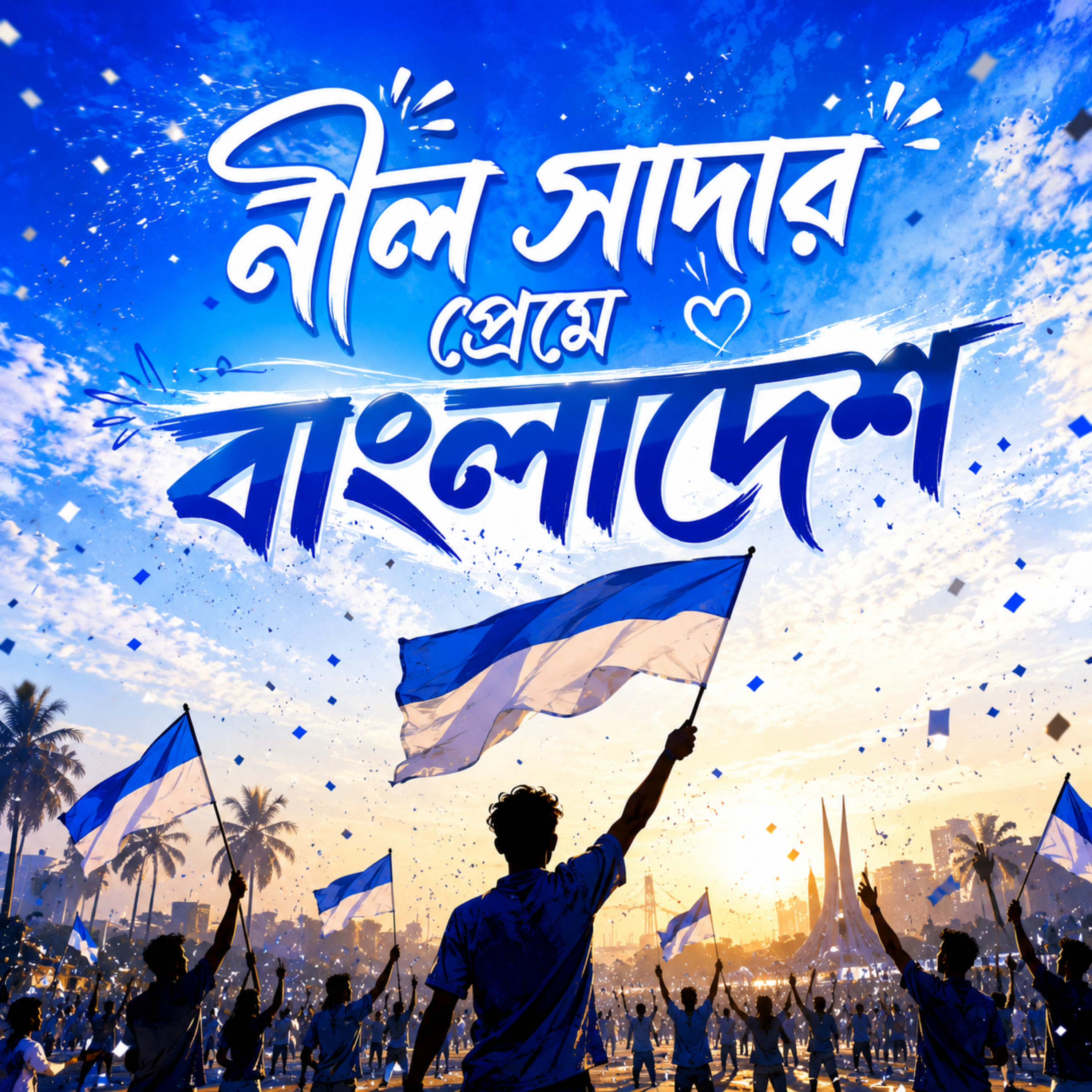 নীল সাদার প্রেমে বাংলাদেশ (I love Argentina) by Rabiul Karim cover art