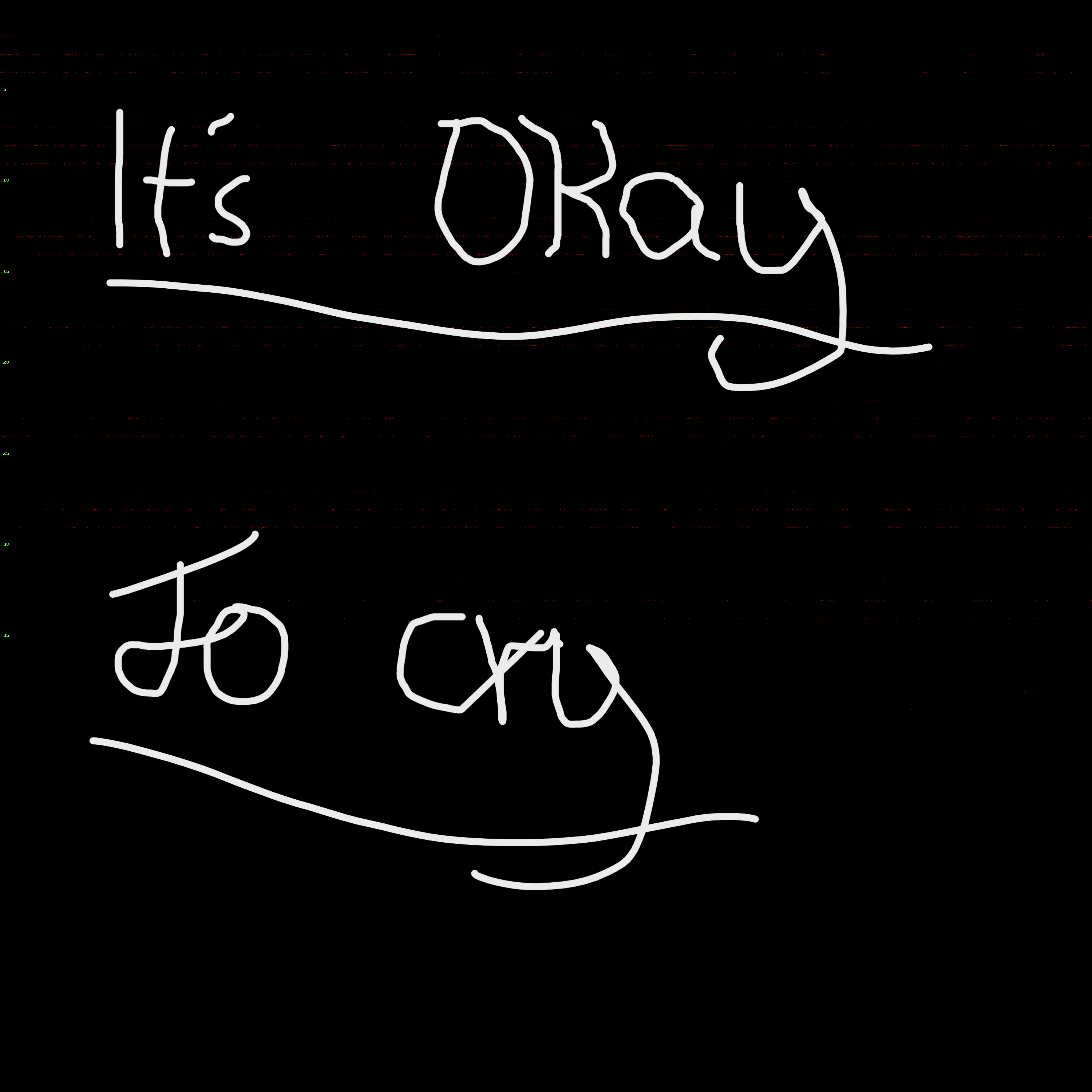 It's okay to cry artwork