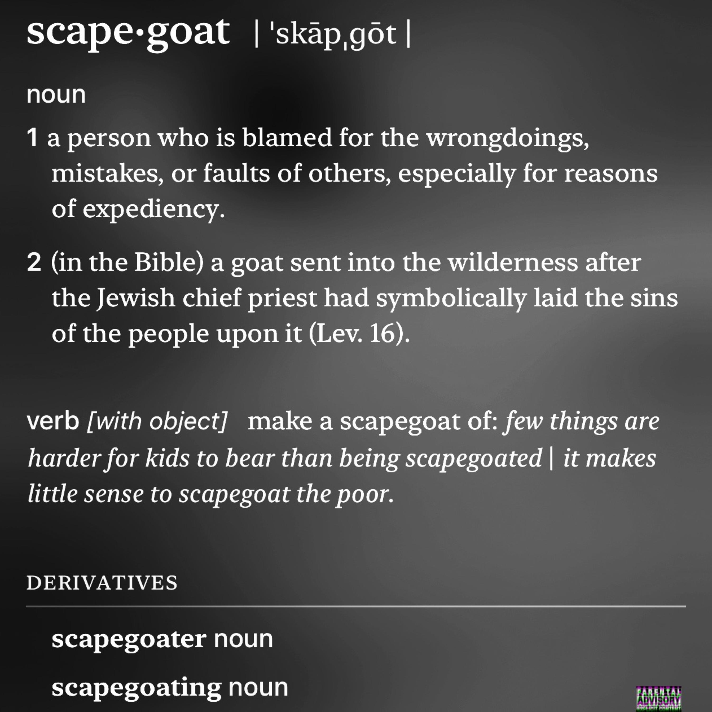 Scapegoat artwork