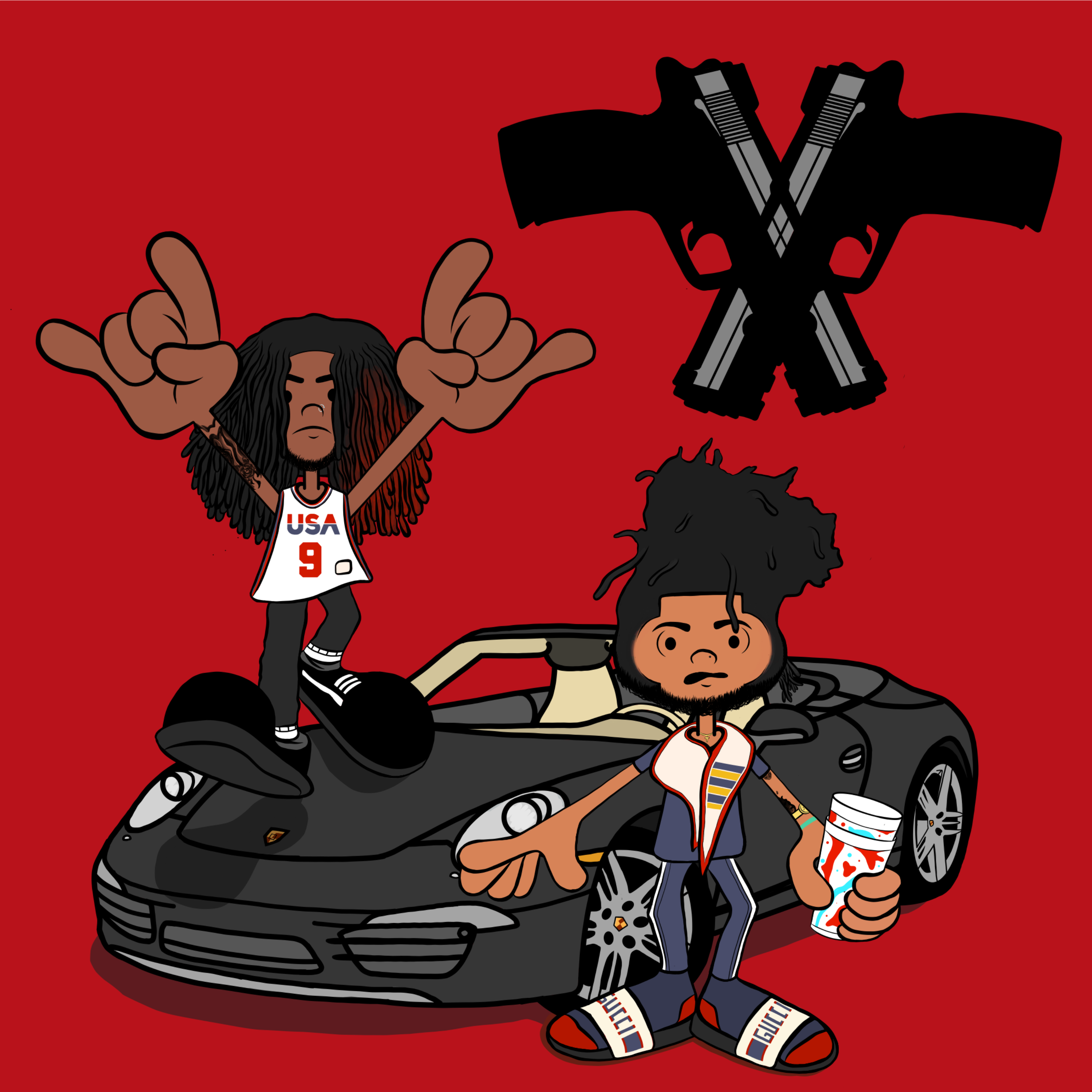 Twin Glocks by Sunny x Jabril cover art