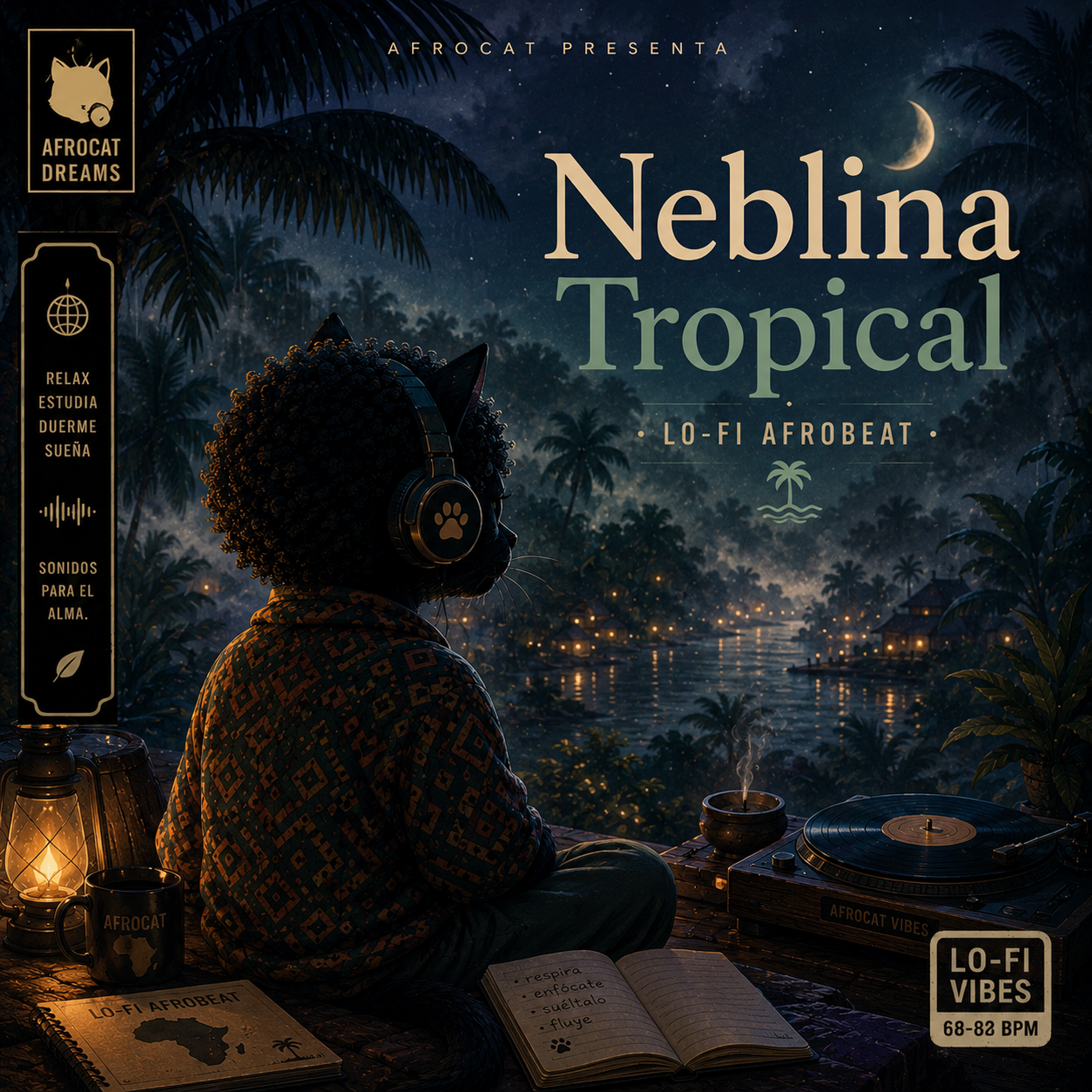 Neblina tropical en la terraza by AFROCAT cover art