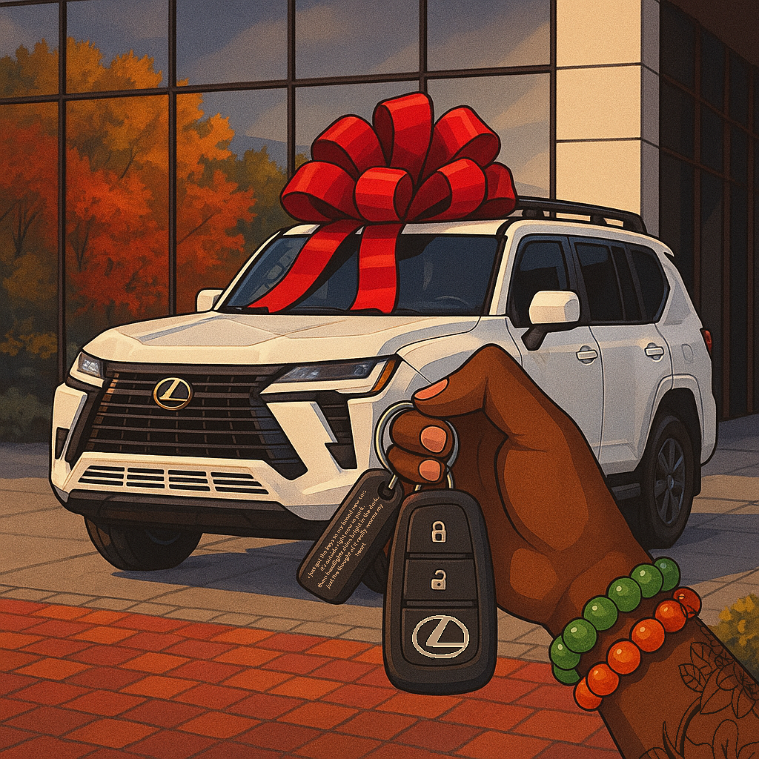 i just got the keys to my brand new car artwork