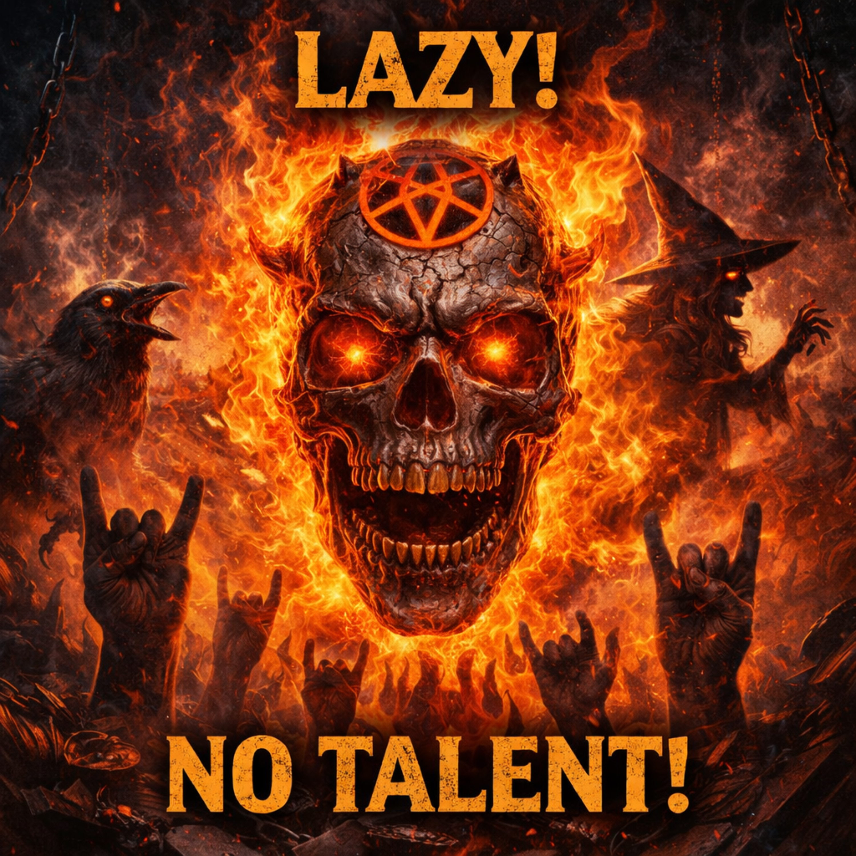 LAZY! NO TALENT! artwork