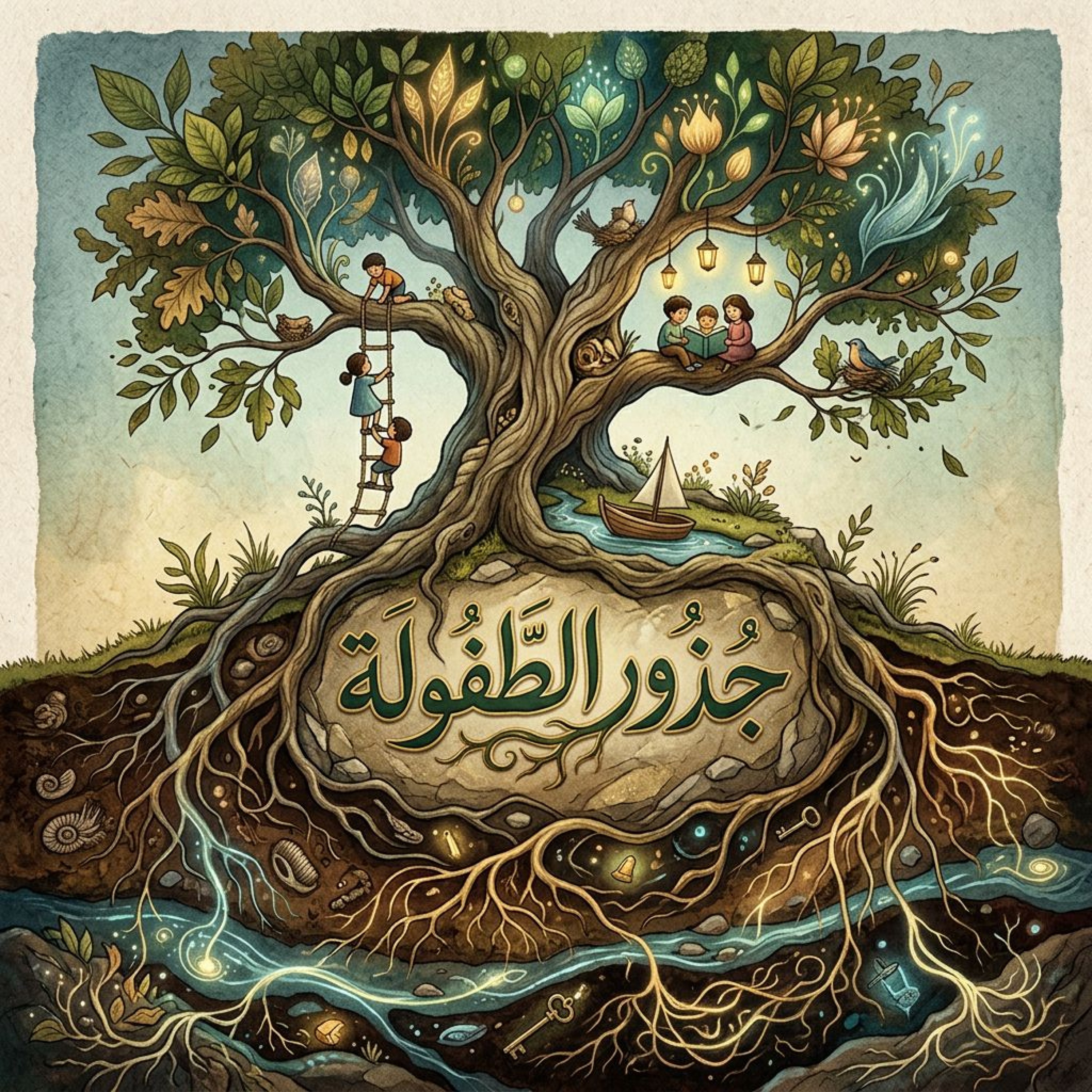 جذور الطفولة by Lunbi cover art